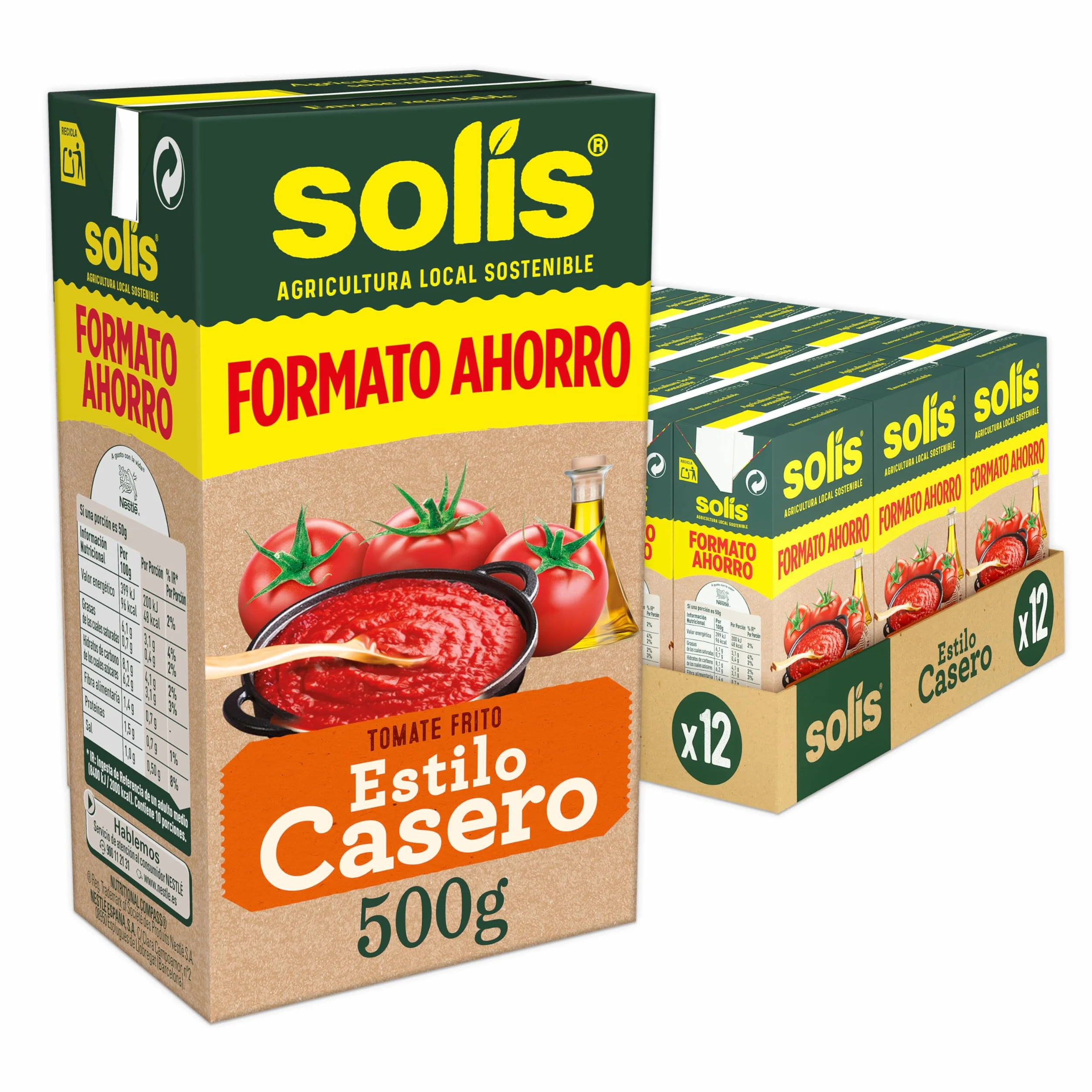Solis Salsa de tomate COMBI CASERO 12 x 500 g