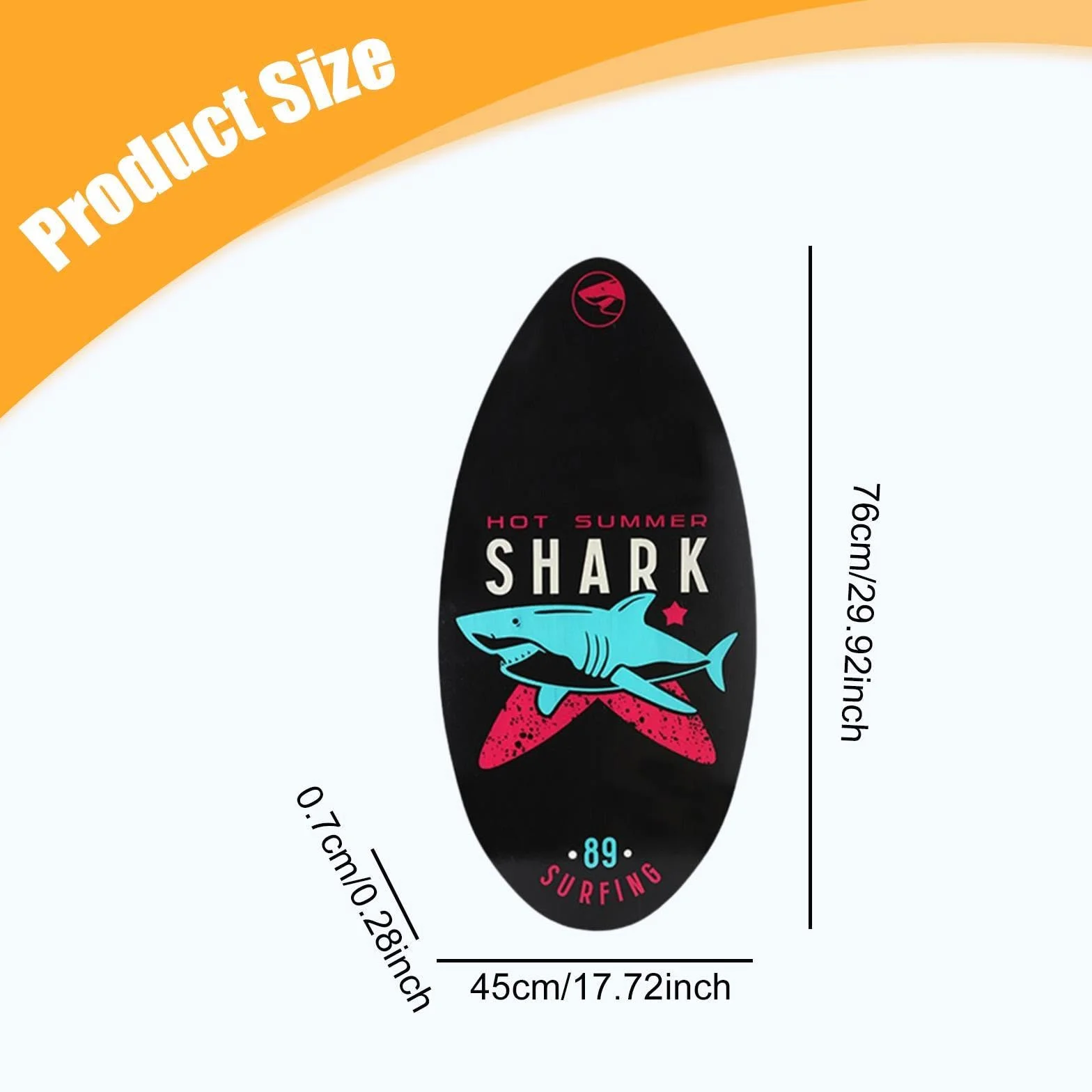 Fenteer Tabla de Skim de Madera Surf Pequeña Juguete Acuático Brillante Playa Niños Principiantes