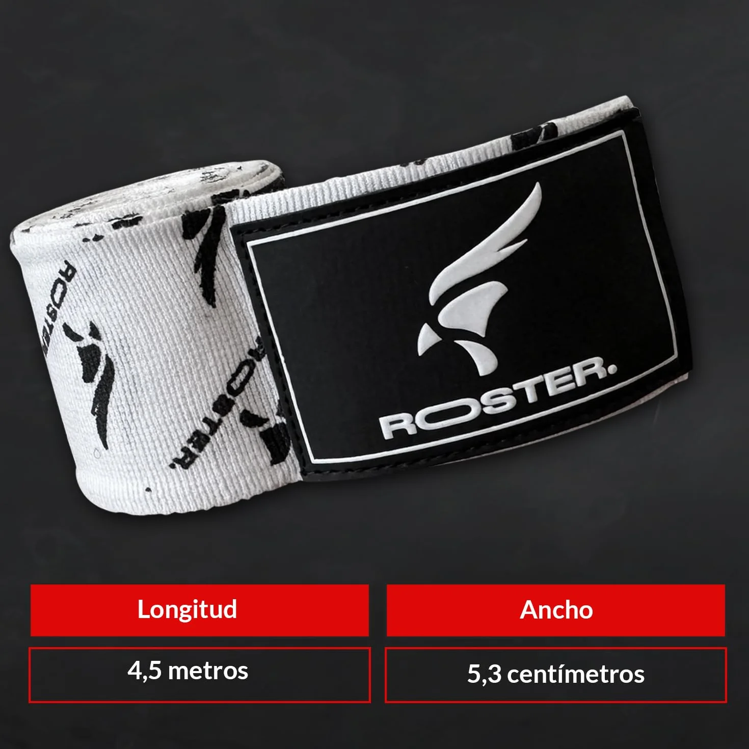 ROSTER. Cinta de Boxeo elasticas 4,5 Metros MMA Muay Thai Kick Boxing