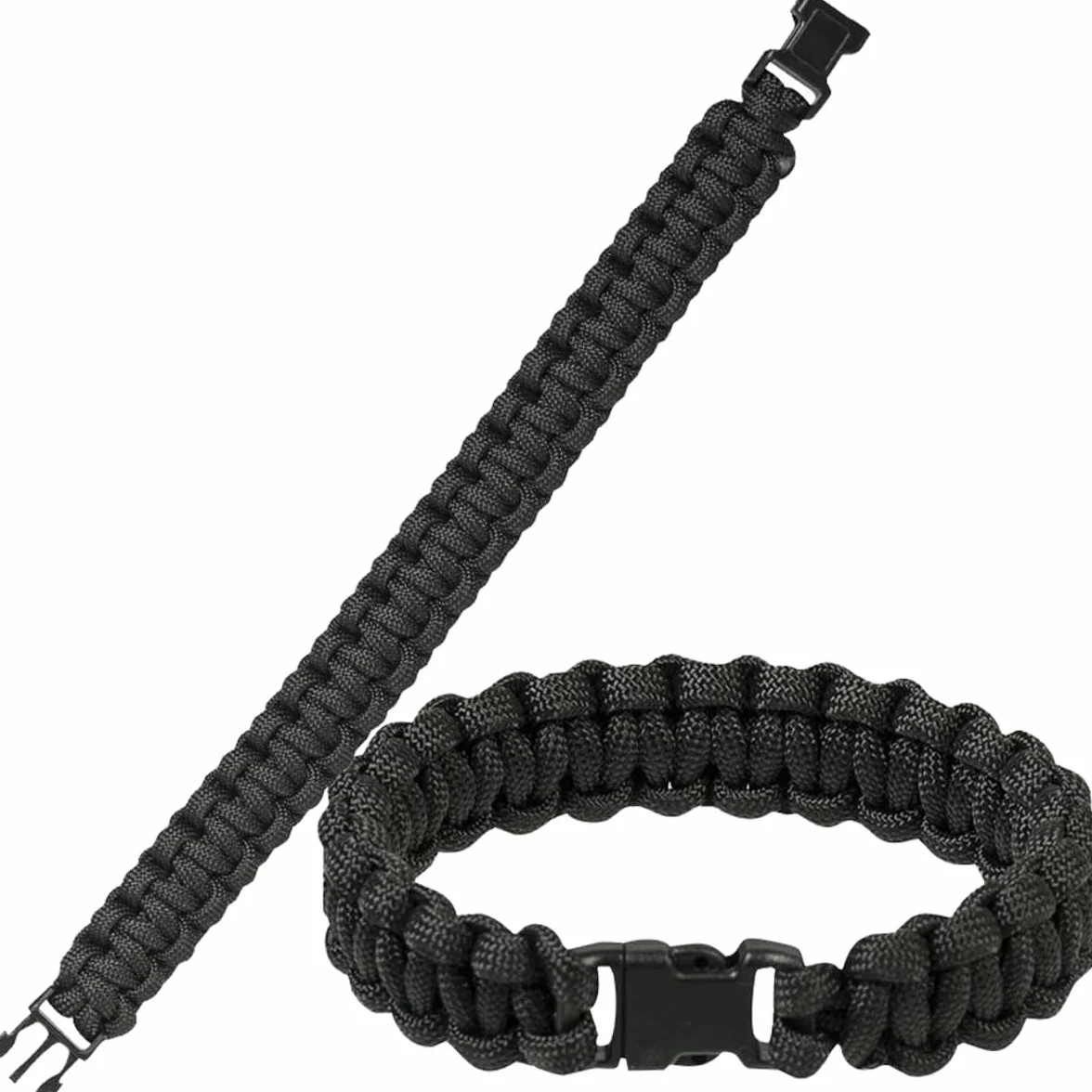 Mil-Tec Paracord Muñequera 15mm Negro