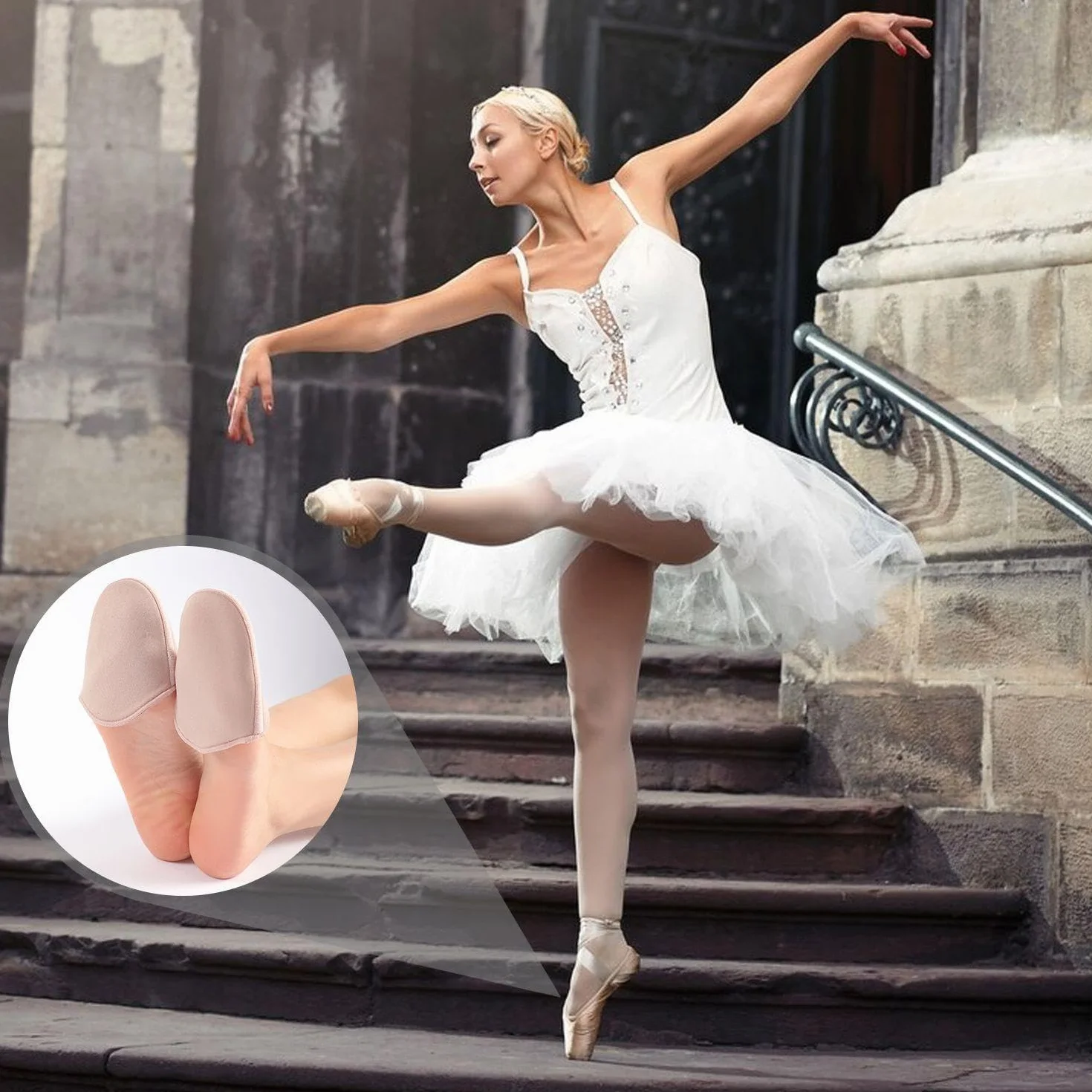 Fundas De Encaje Para Ballet, Protectores Para Los Pies, Almohadillas Suaves
