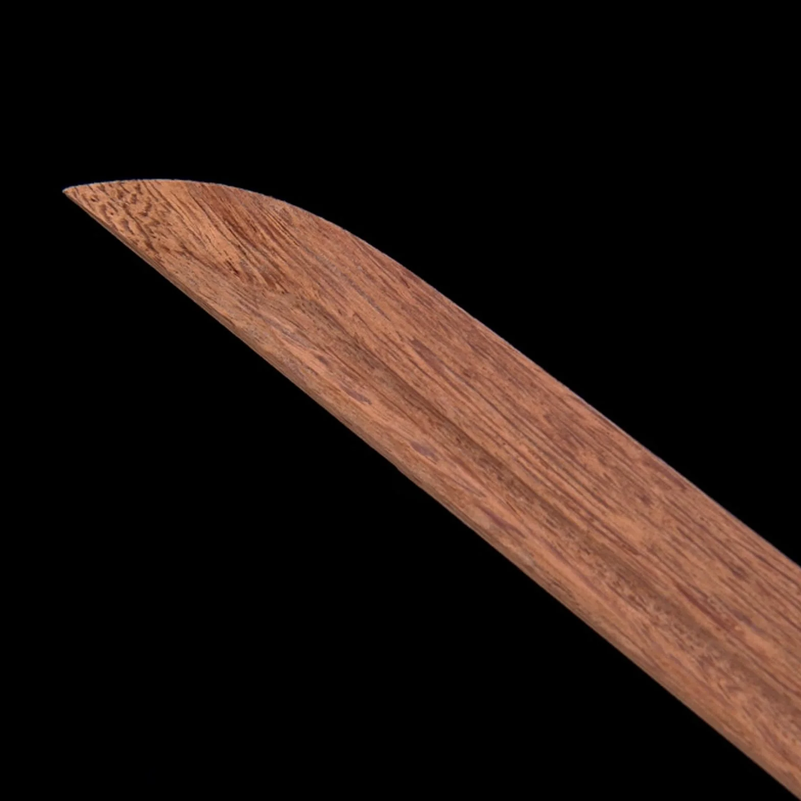 Espada recta samurái de palisandro natural 103 cm con vaina de wengué, bokken hecho a mano para práctica de kendo