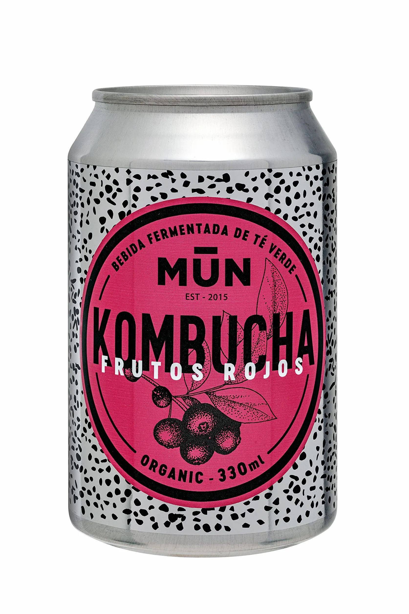 Mūn Ferments Té Kombucha Pack 12x330ml - Bebida Ecológica Con Probióticos - Té Kombucha Jengibre Y Limón-Sin Azúcar Y Baja En Calorías-Latas Libres De BPA-Infusión Fermentada Artesanal-Libre De Gluten