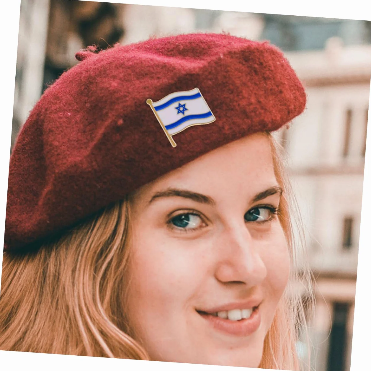 ibasenice Broches de Aleación Bandera de Israel Set de 3