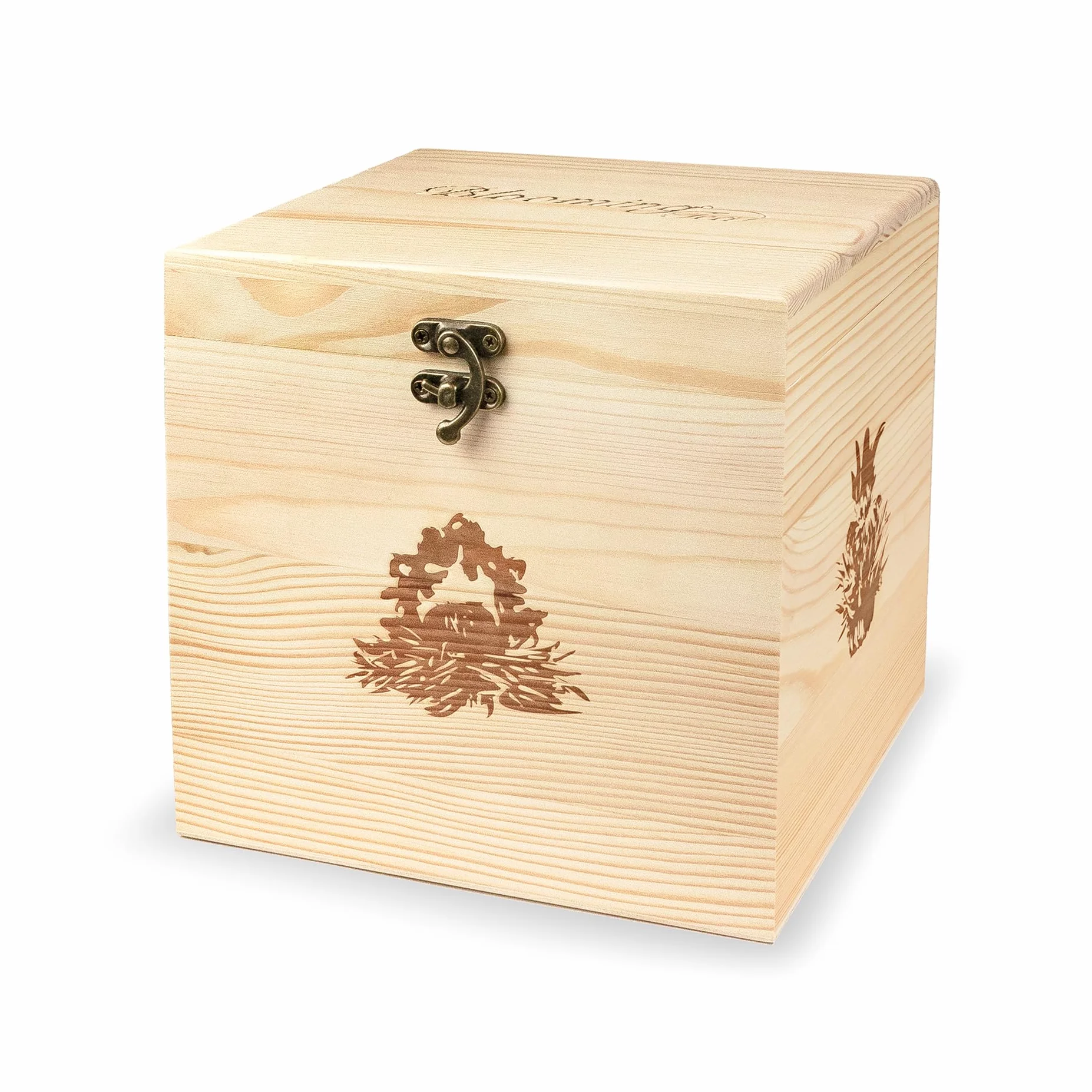 Creano Flores de Té Blanco 6 uds – Cofre de Madera con Tetera de Vidrio 500ml Antigoteo – Set de Lujo para Regalo – Té en Flor Hecho a Mano