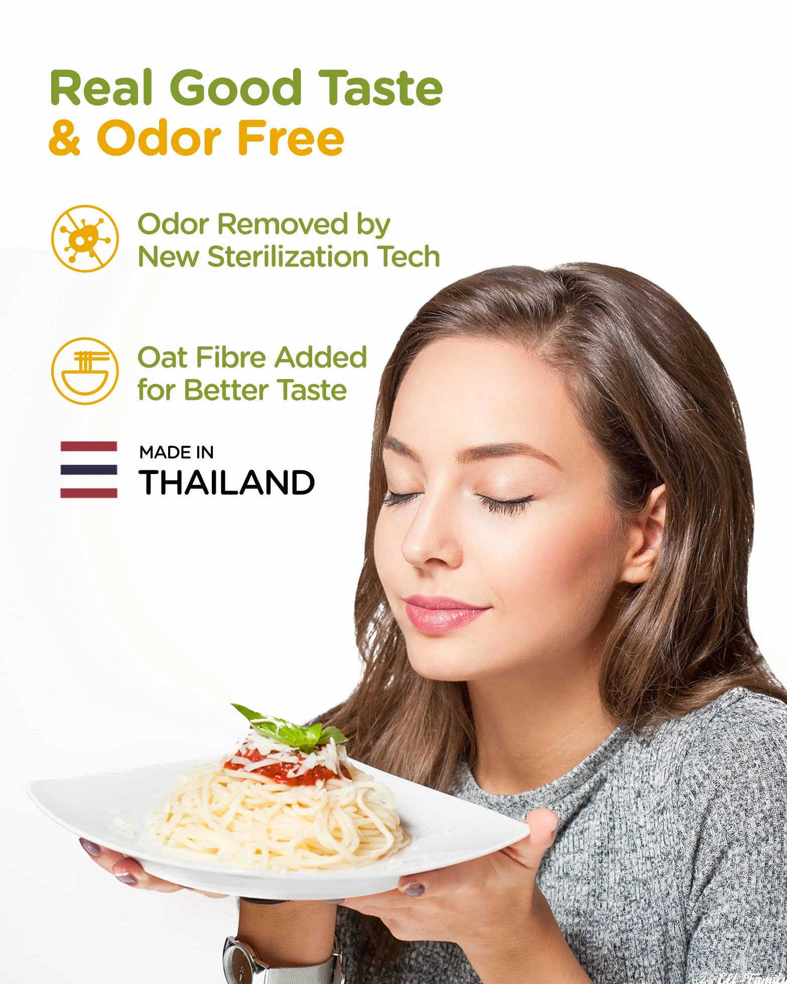 Elf-family [Nuevo] Pasta Konjac Keto de Tailandia Bajo en calorías/Bajo en carbohidratos/Vegano/Sin gluten Fideos Konjac Noodles Shirataki Oat Fibre/Sin azúcar - Spaghetti, 240g x 6 cajas(12 paquetes)