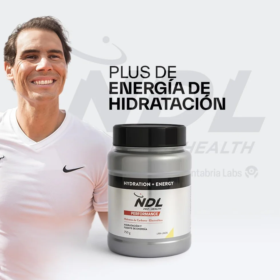 NDL Pro-Health Hydration energy | Bebida Isotónica de hidratación rápida con electrolitos en polvo y sales minerales para el deporte | Reduce el cansancio y la fatiga | Lima-Limón | 750g