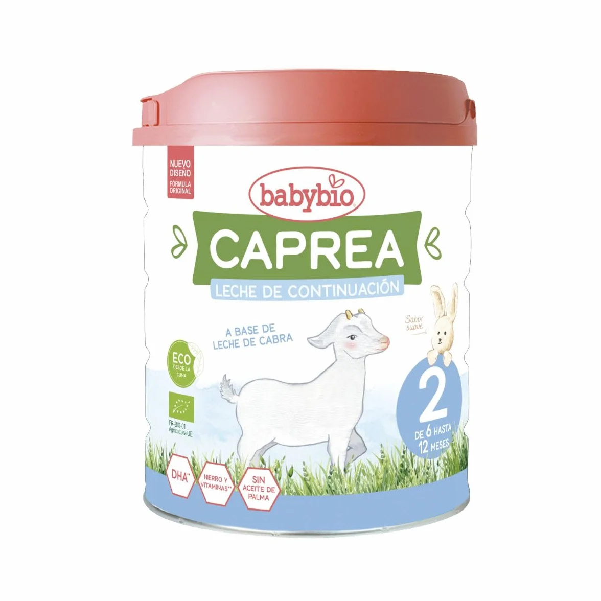 BABYBIO - Leche de cabra - Caprea 2 (6 a 12 meses) - BIO - 3x800 g