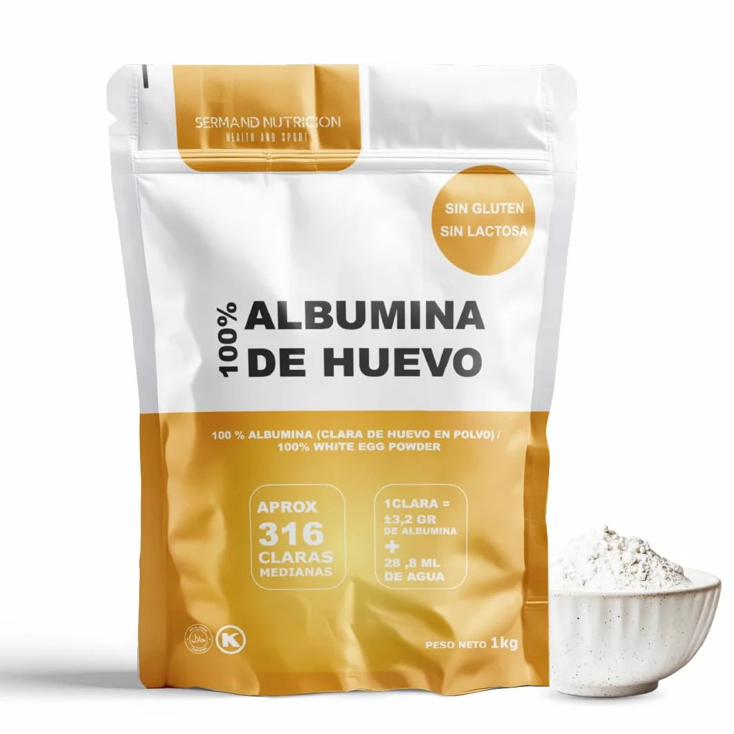 Clara de Huevo en Polvo Especial para Merengue 1Kg Huevos Pasteurizados Deshidratados Sin Aditivos Sin Lactosa Sin Gluten