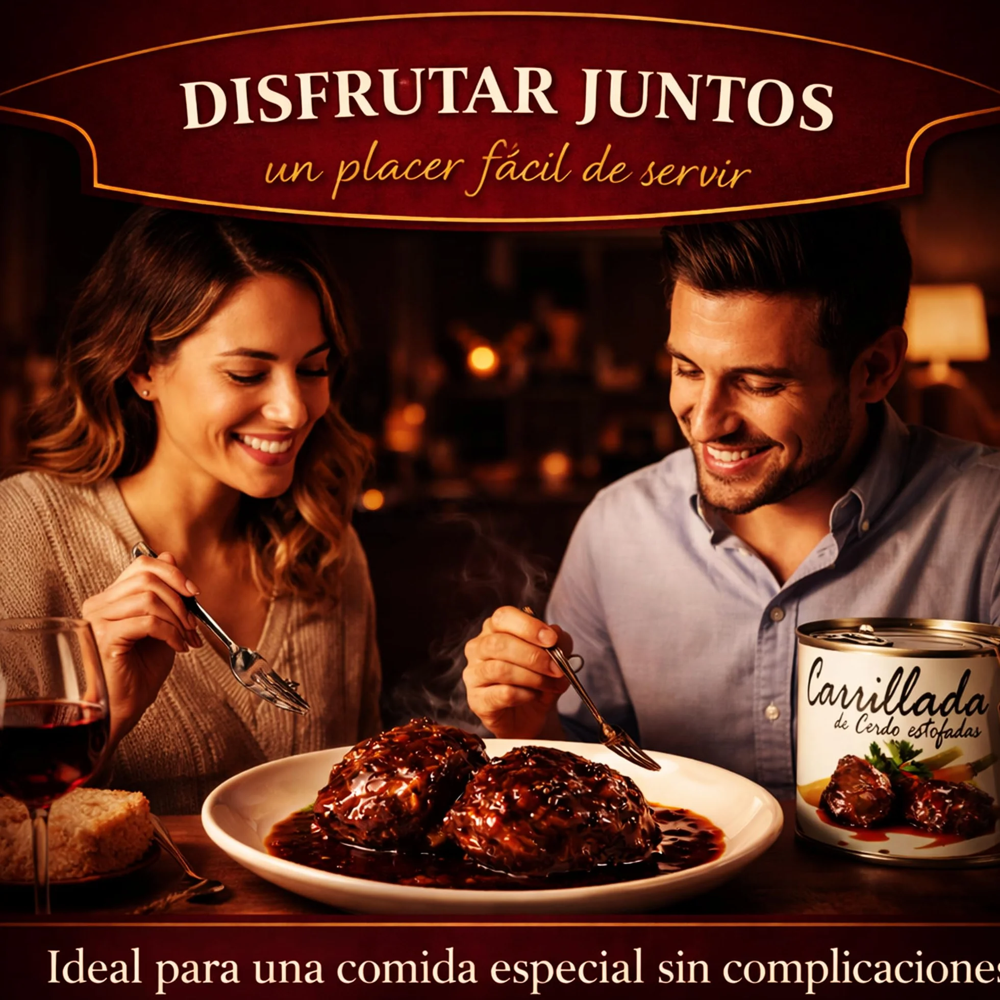 POLGRI Carrilladas de Cerdo Estofadas 800 g Comida Preparada Premium 2 Latas