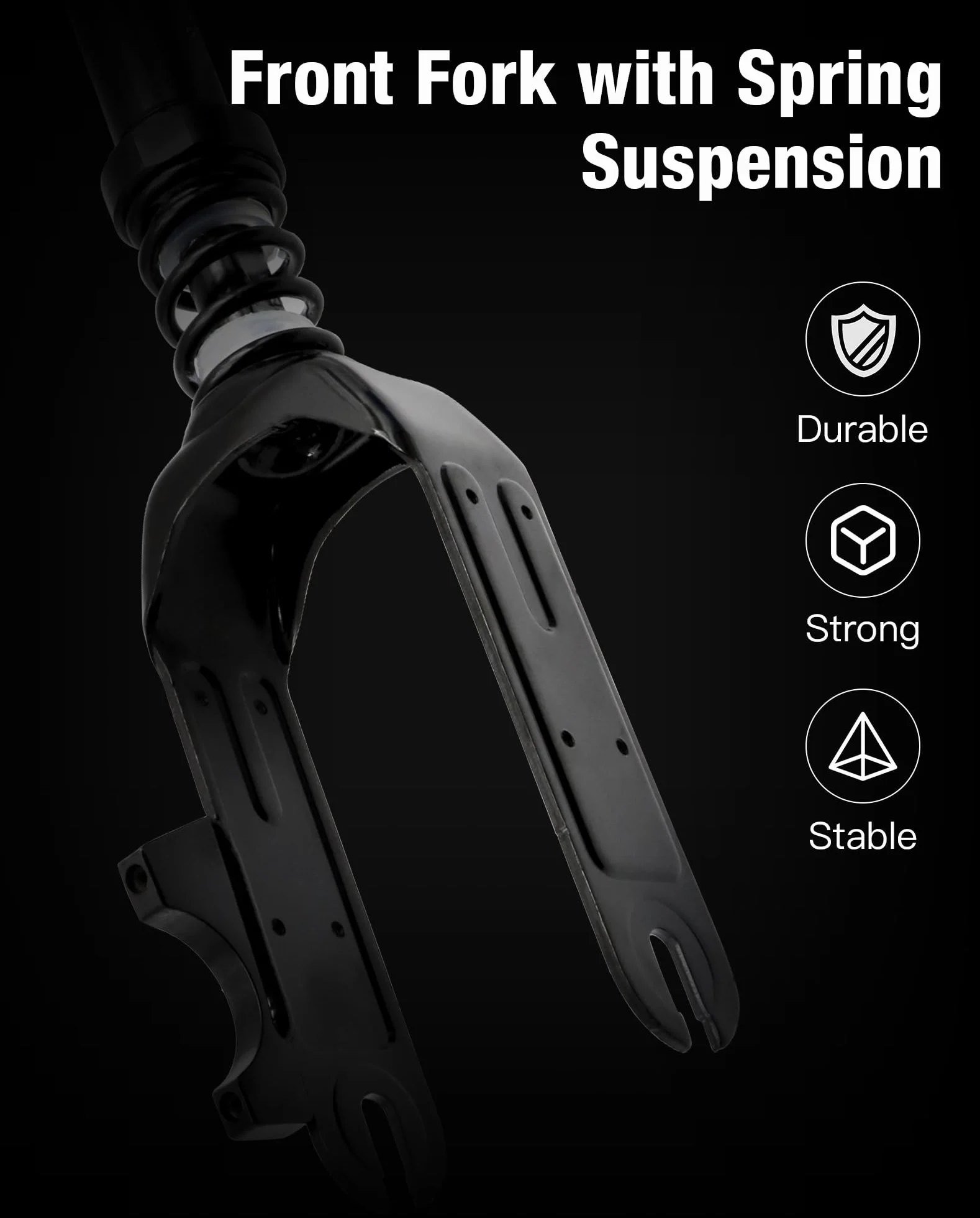 Conjunto de amortiguador delantero compatible con Segway Ninebot F2 Pro KickScooter, soporte de horquilla con suspensión de muelle de aleación de aluminio