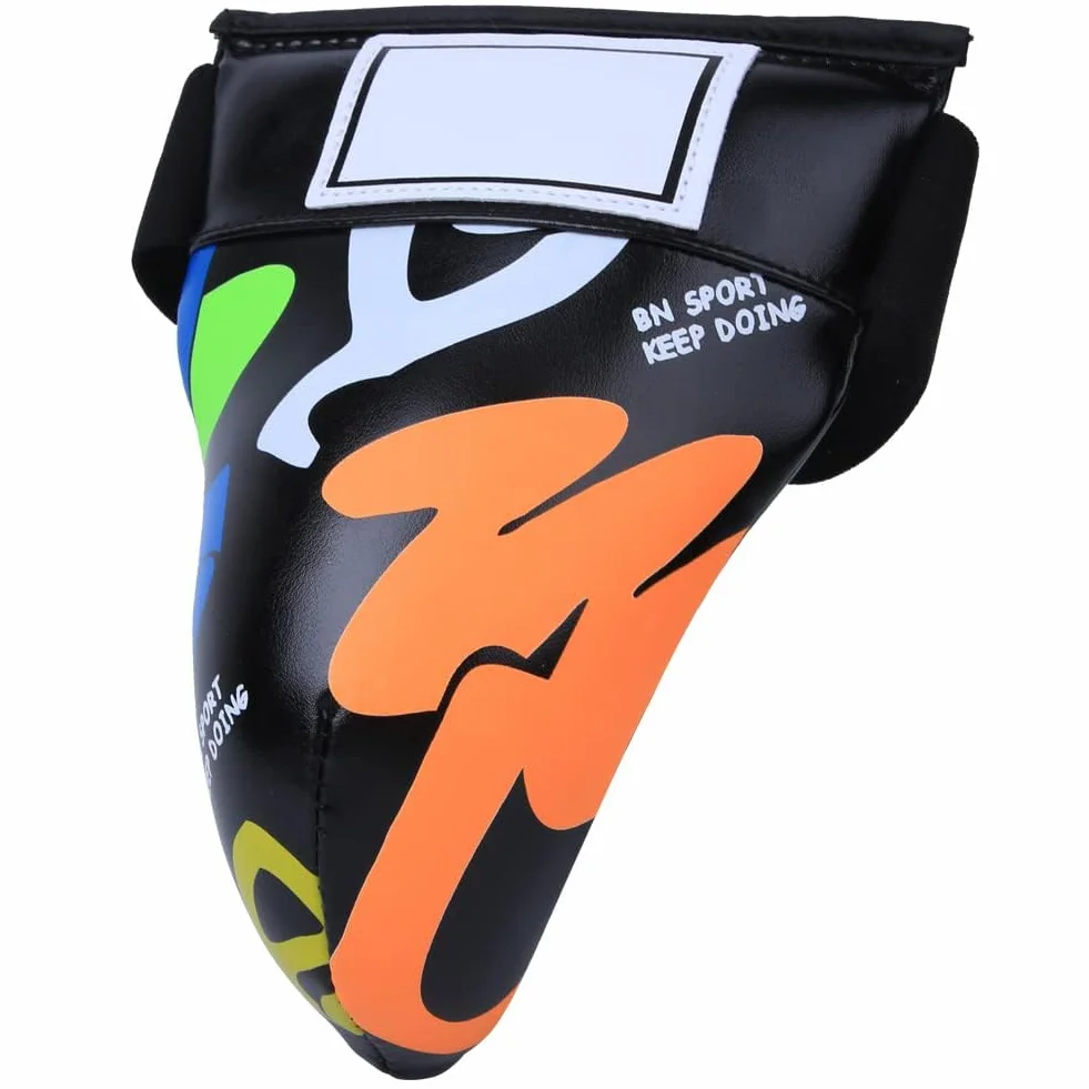 Alomejor Niños Jockstrap Groin Guard Youth Boys Abdo Groin Cup Protector Boxeo Equipo Protección Abdominal Negro