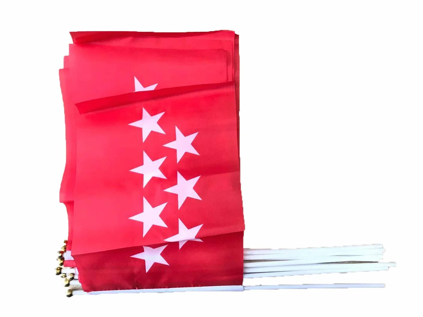 Durabol 12PCS Bandera de Mano Comunidad Madrid 20x30CM