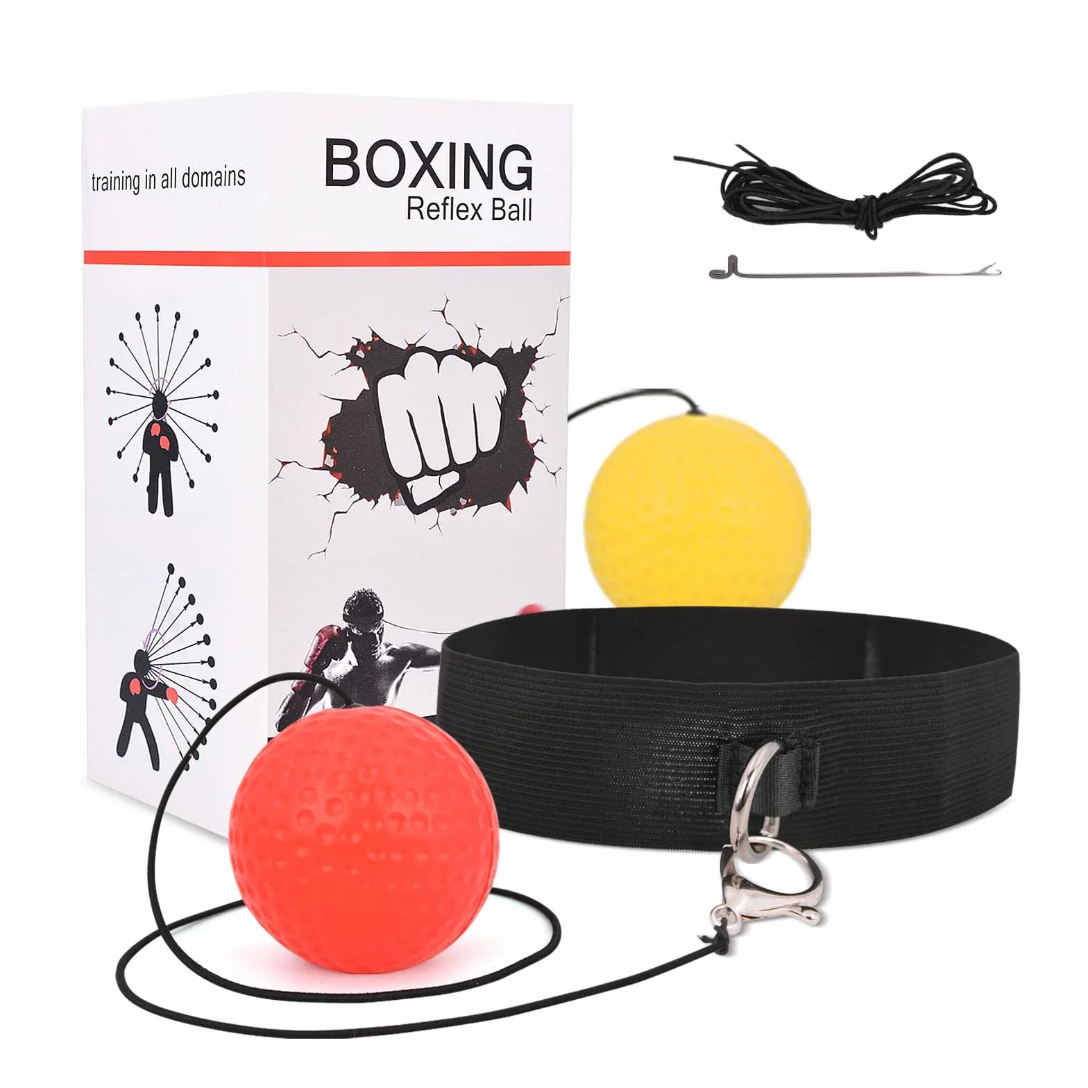 Pelotas de Reflejo con Diadema Ajustable para Entrenamiento de Boxeo