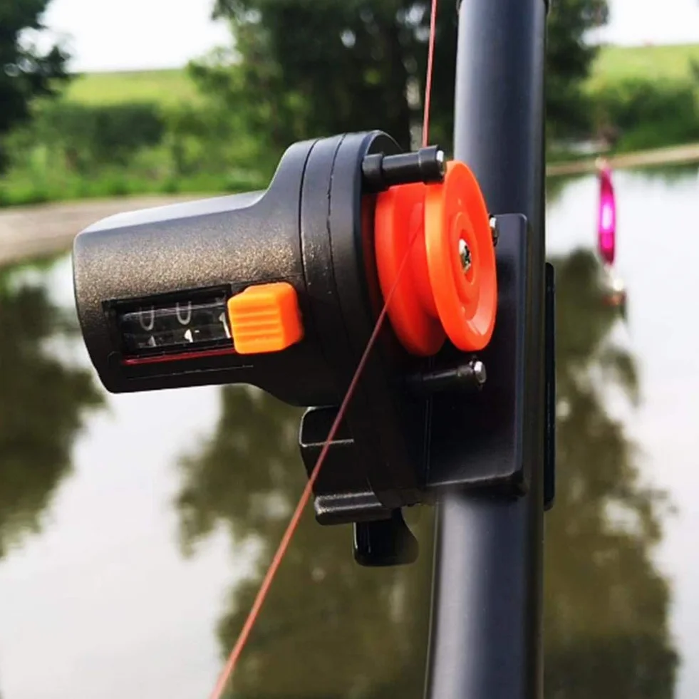 BuyWeek Contador de Línea de Pesca 0-999M Plástico Buscador de Profundidad Pesca Marina