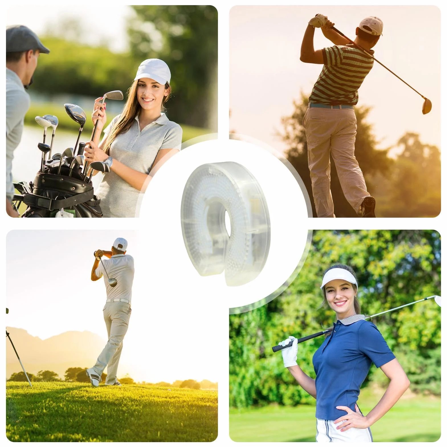 Luces LED de agujero de golf, lámpara de copa, policarbonato ABS, iluminación multicolor, herramienta de práctica nocturna para fiestas