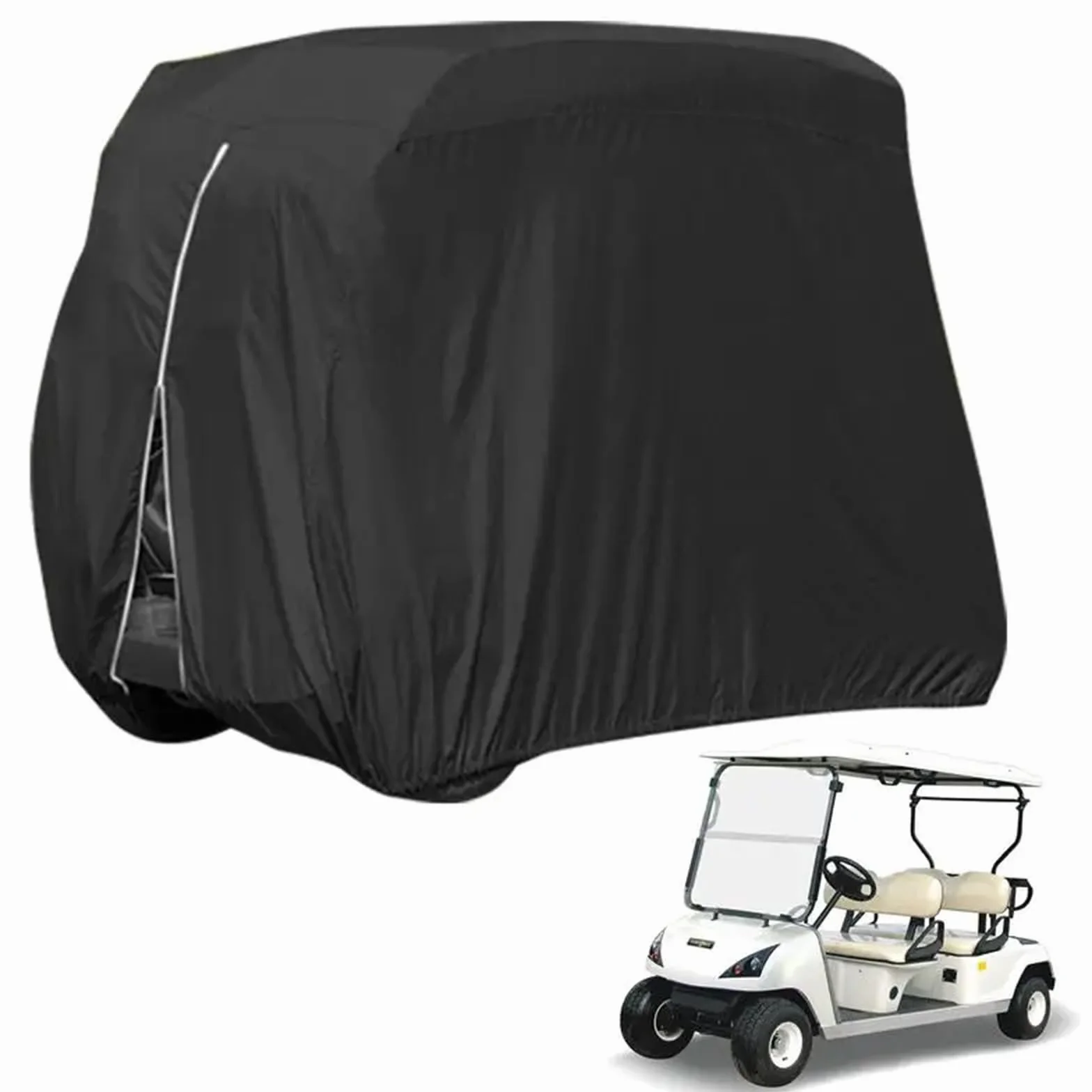 Funda para Carrito de Golf Impermeable Cubierta Oxford para Lluvia y Polvo para 4 Personas Ezgo Club Car Yamaha