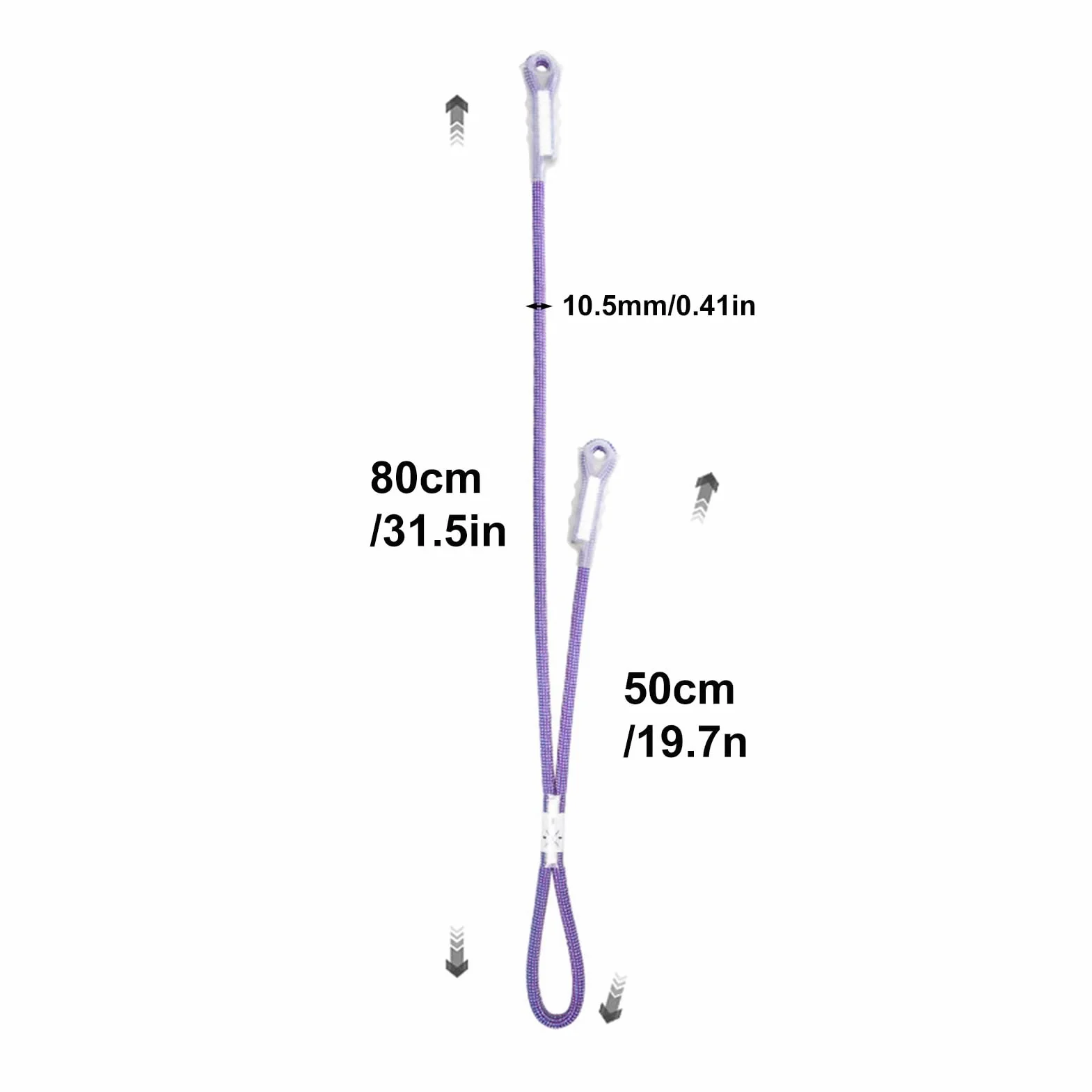 Prusik Rope Cuerda de Seguridad para Escalada Alta Resistencia en Forma de Y Ascensos Rescate