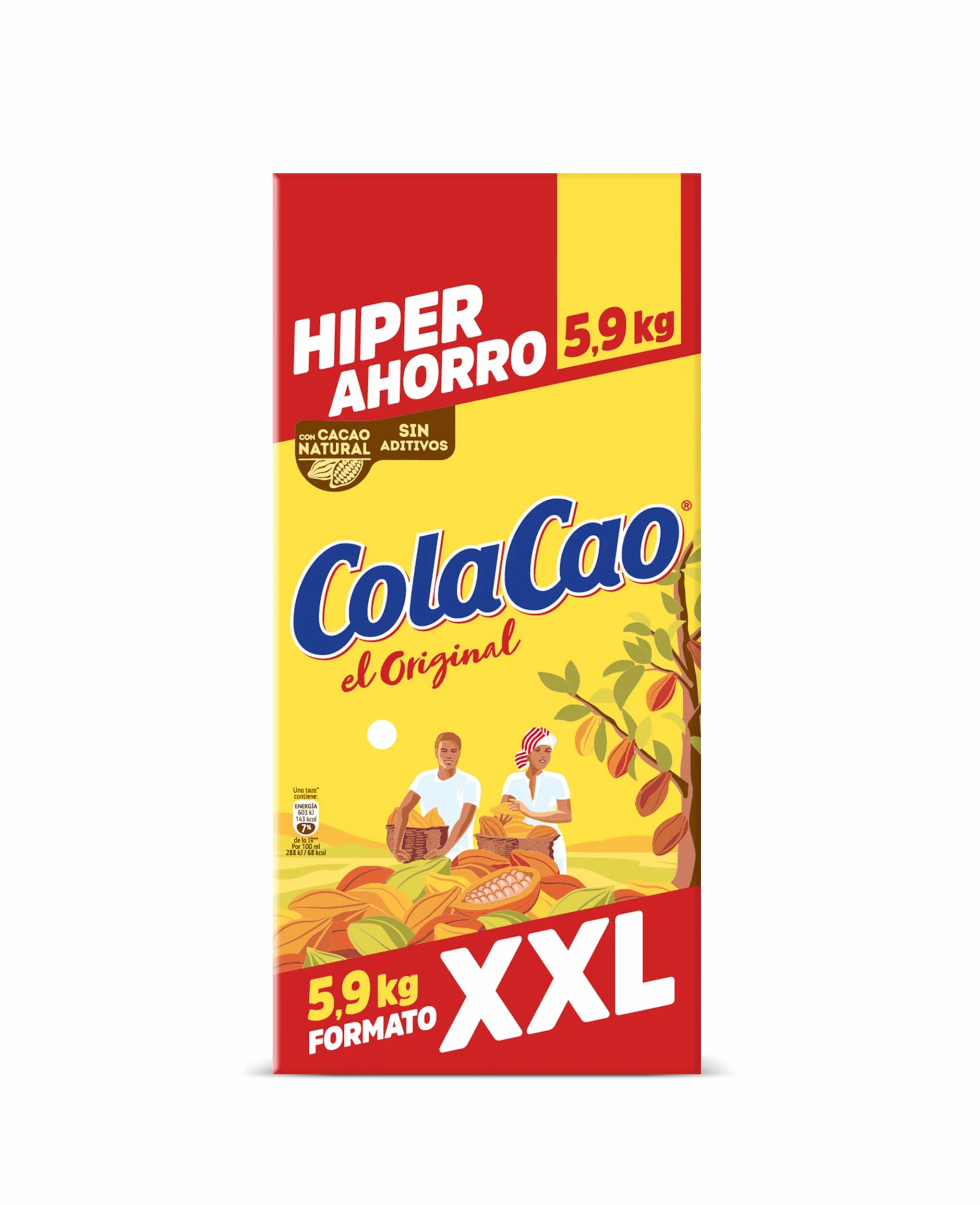 ColaCao Original Cacao Soluble Natural sin Aditivos 5,9 kg