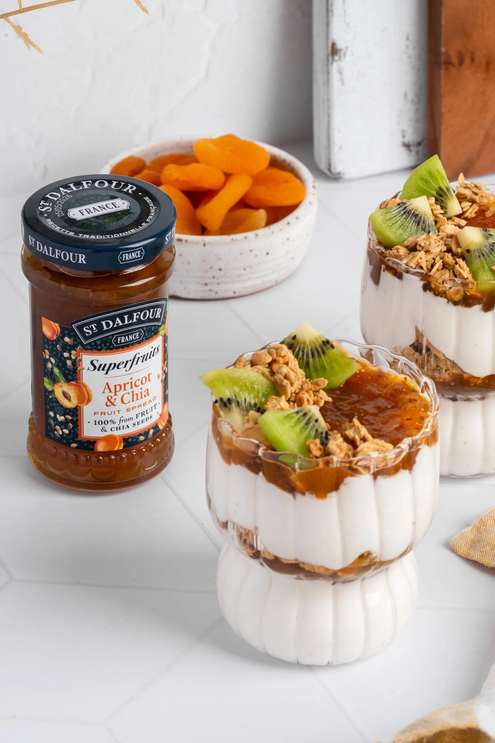St Dalfour SUPERFRUITS ALBARICOQUE & CHIA | Fruta triturada | Mermelada natural 170gr | 100% fruta sin azúcares añadidos