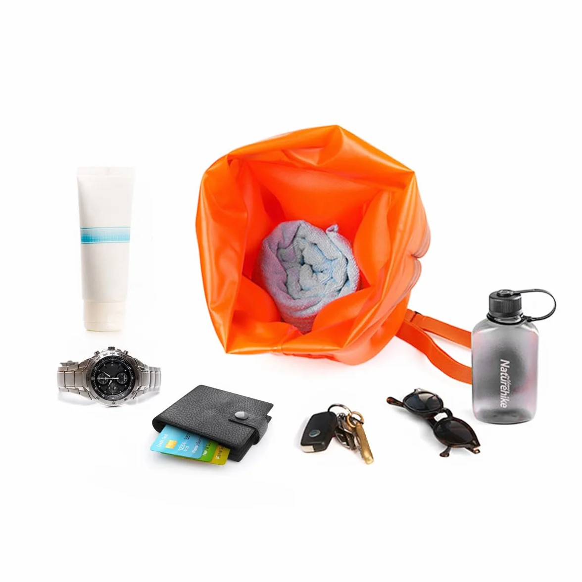 Boya de natación 20 L impermeable inflable bolsa seca flotador seguridad deportes acuáticos