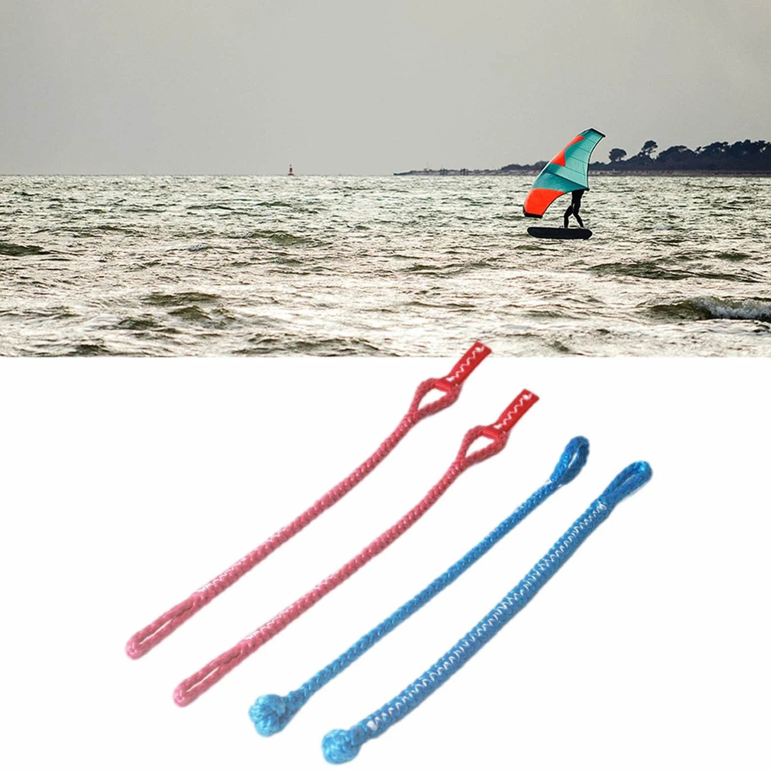 Línea 1000KG Pigtails Set Kitesurf Kiteboarding, Rojo Azul