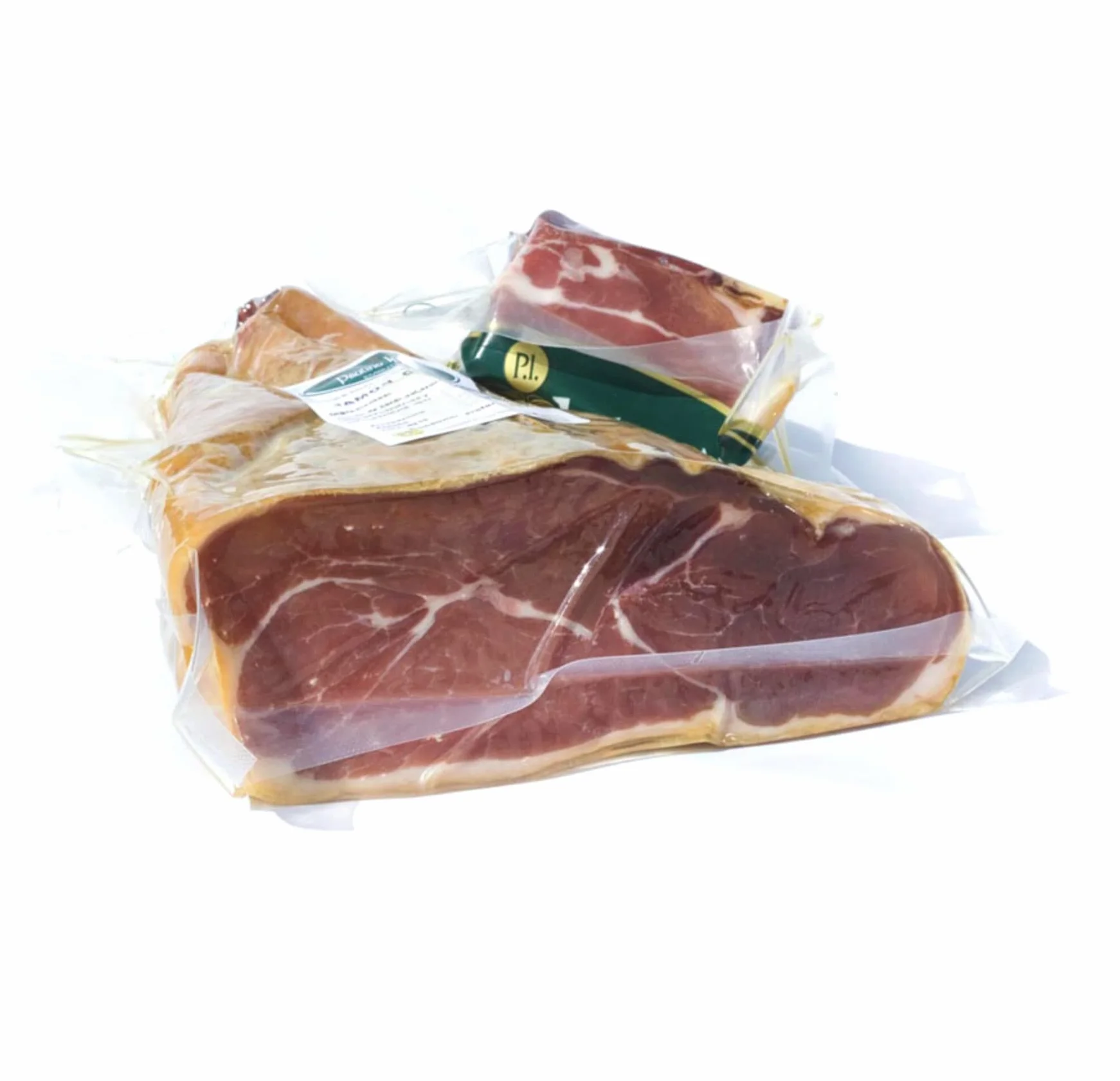 Taco de jamón serrano deshuesado. Jamón serrano deshuesado envasado al vacío. Jamón deshuesado. Centro de Jamón curado. Taco jamón serrano de unos 900grs. 15-18 meses de curación. Jamones deshuesados.