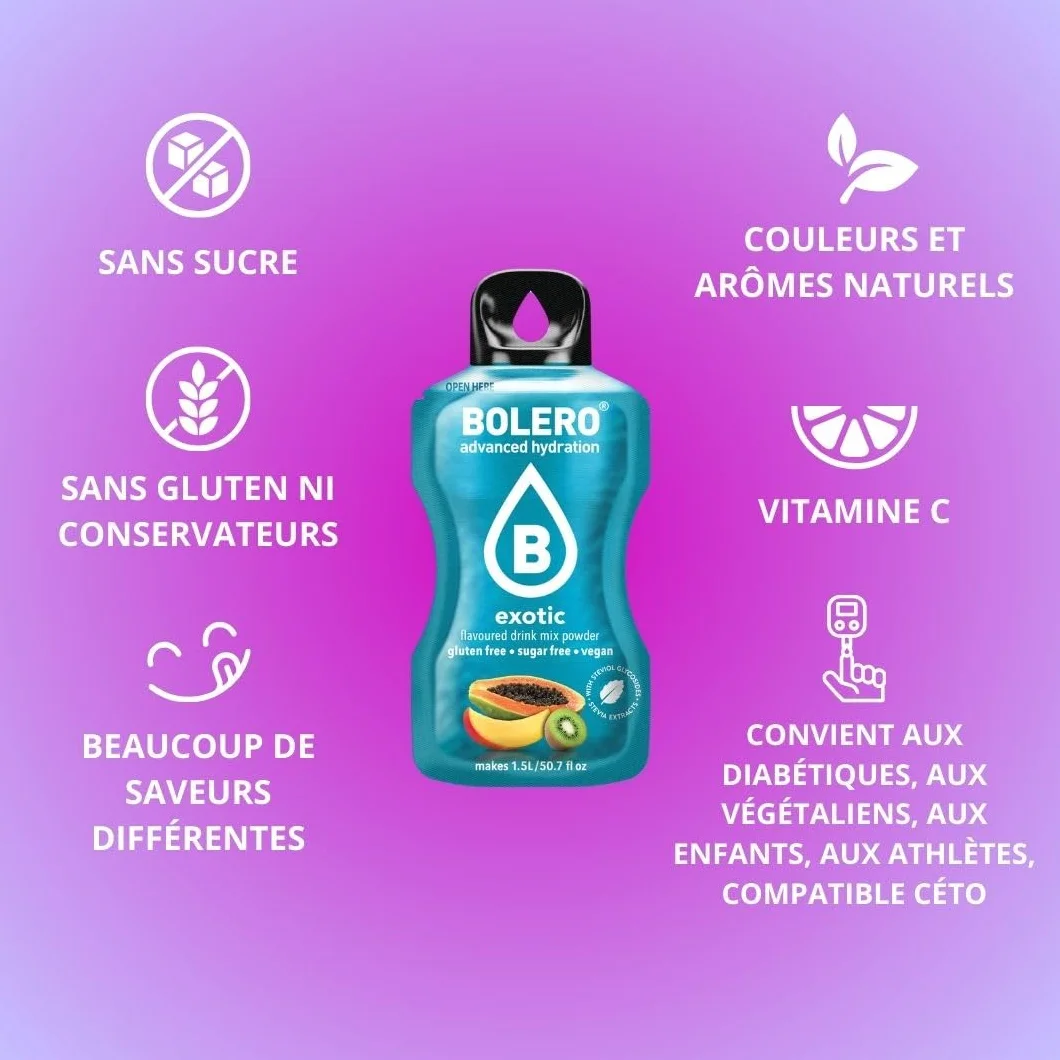 Bolero ICE TEA PEACH | 24 x 8 g I refrescante polvo sin azúcar endulzado con stevia | vitamina C | bebida saludable recomendada por diabéticos | sabor a té helado de melocotón