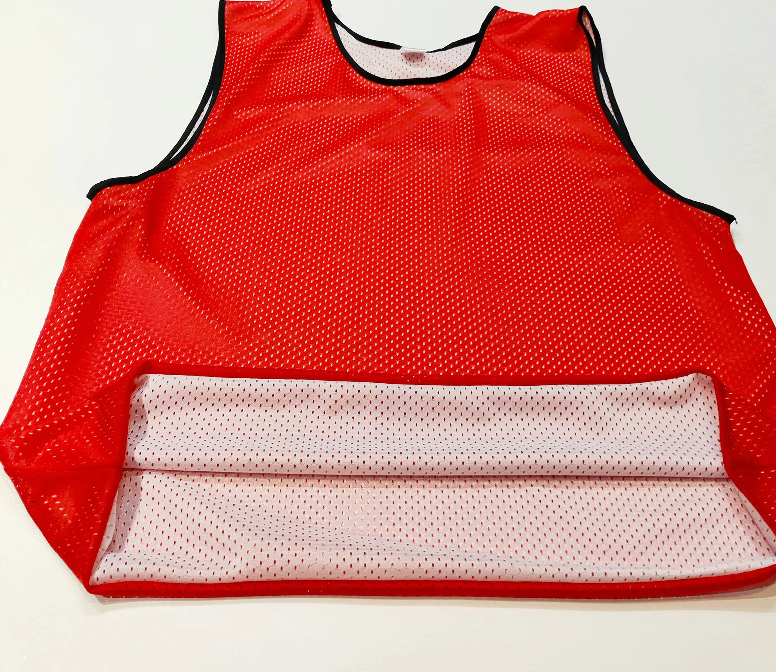 Petos Respirable de Fútbol Juego de 6 Piezas Camisetas de Dos Caras Malla Abierta Ligera Chaleco Entrenamiento Unisex S M L XL