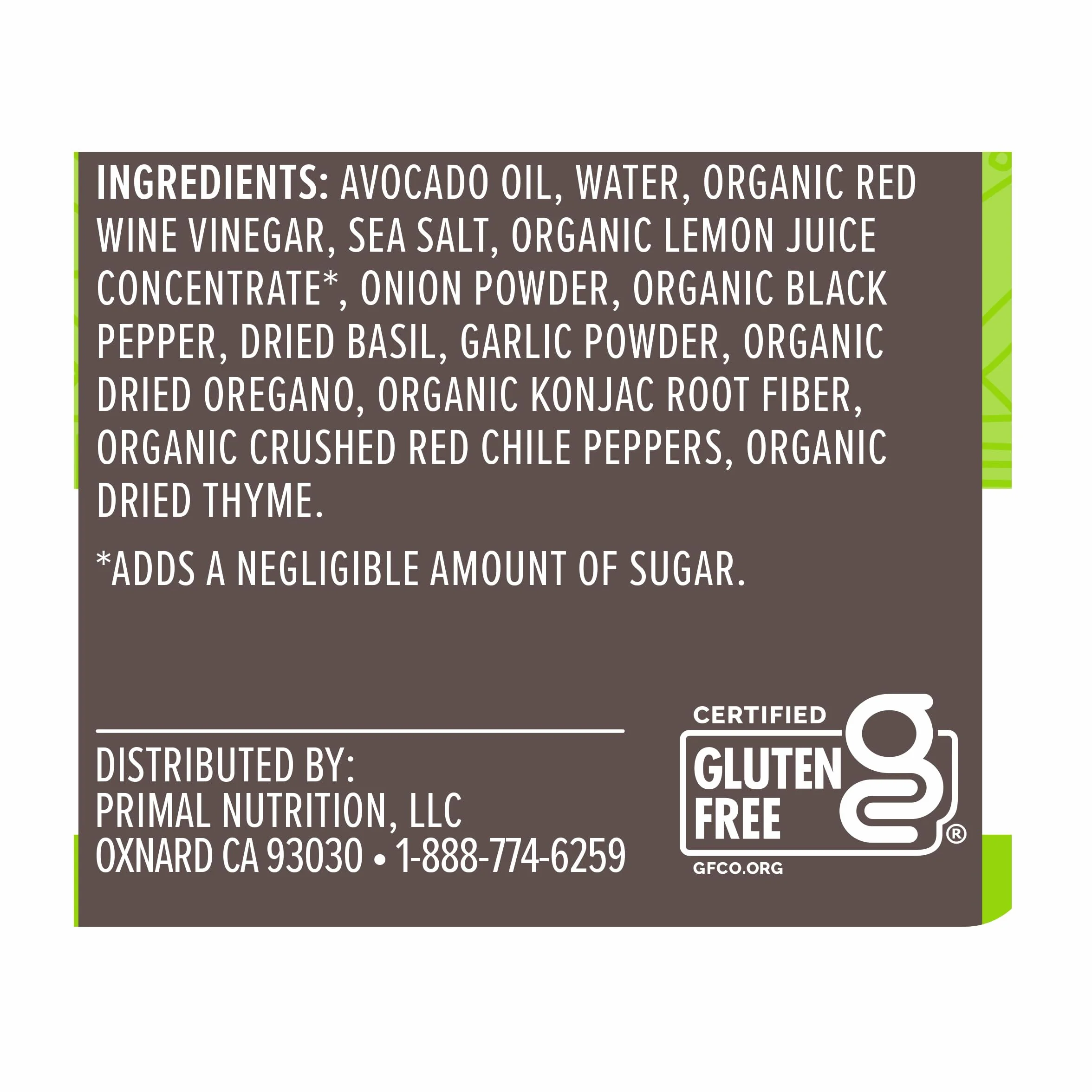 Primal Kitchen Vinagreta y Marinada de Aceite de Aguacate Sin Gluten Italiana 8 fl oz