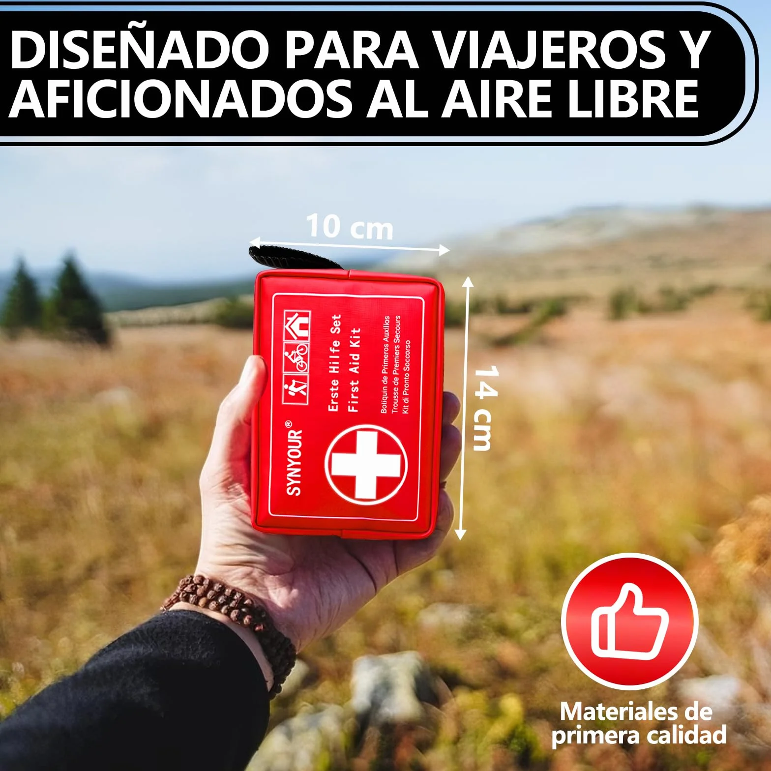 Botiquín de Primeros Auxilios Mini 80 Piezas, Kit Pequeño para Viaje Senderismo Coche