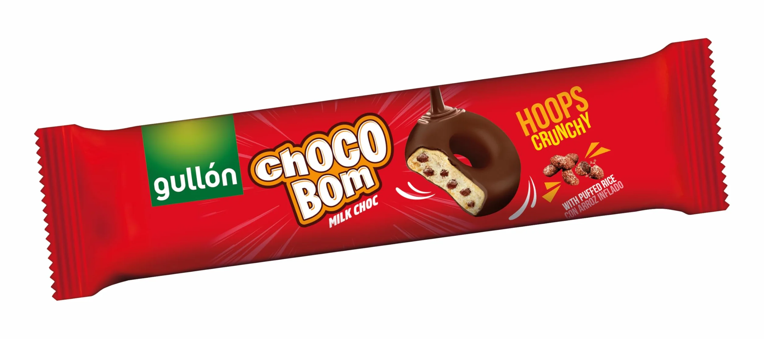 Galletas Choco Bom Hoops Chocolate con Leche 128g