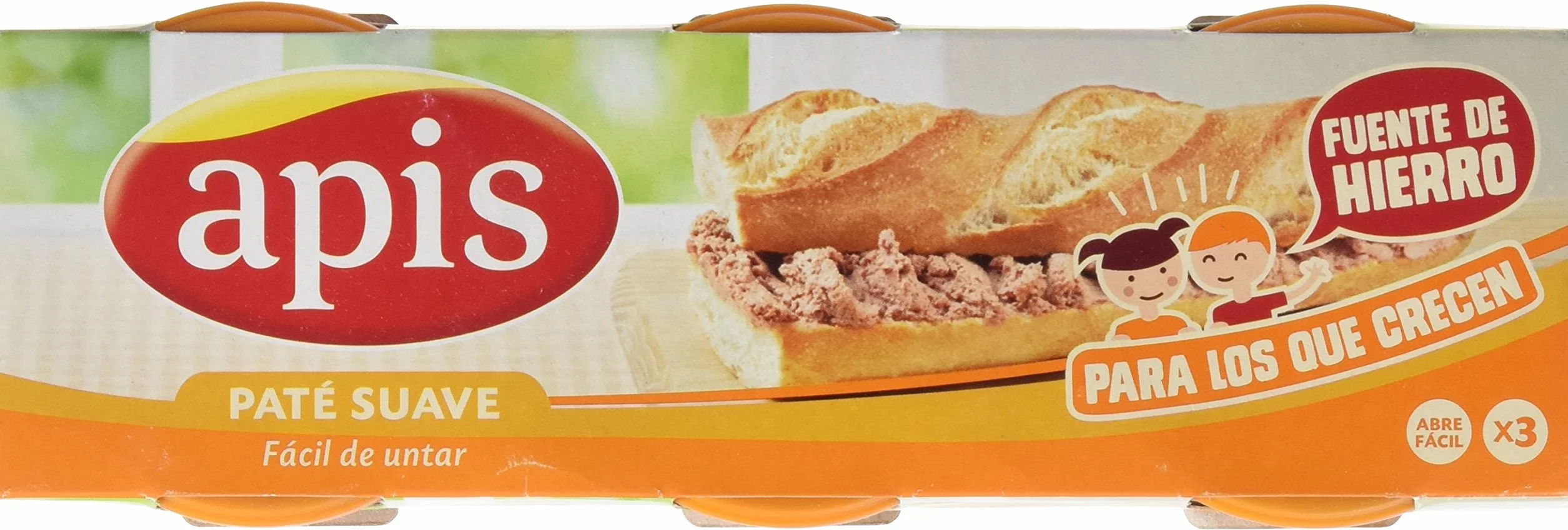 Apis Paté Suave de Hígado de Cerdo, 3 x 80g