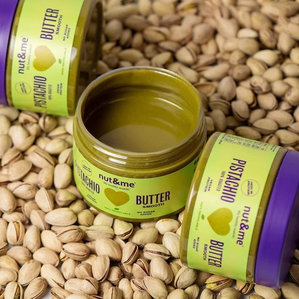Crema de Pistacho nut&me 500 gr | 100% PISTACHO | Sin Azúcares añadidos | Sin Aditivos | Vegano | sin gluten | Keto | Sin aditivos | Fuente de proteínas | Alto contenido en fibra |… Pack 2 x 250 gr