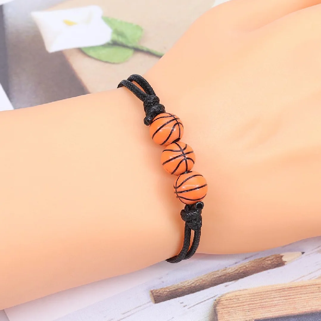 Pulsera de Baloncesto Trenzada Ajustable 15 Piezas para Adolescentes Adultos Hombres Mujeres