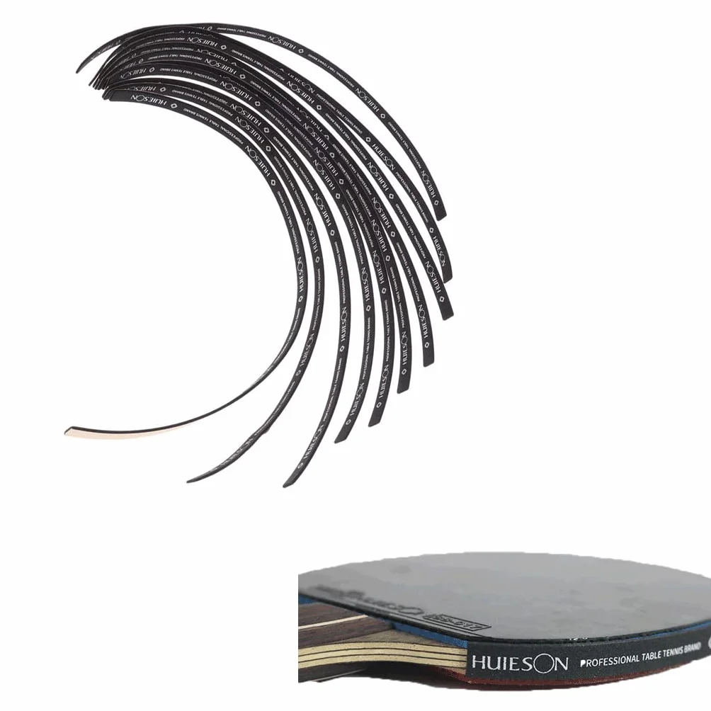 zalati Cinta de borde 10 piezas Goma lateral película protectora raqueta tenis de mesa 45x1x0,1 cm negro