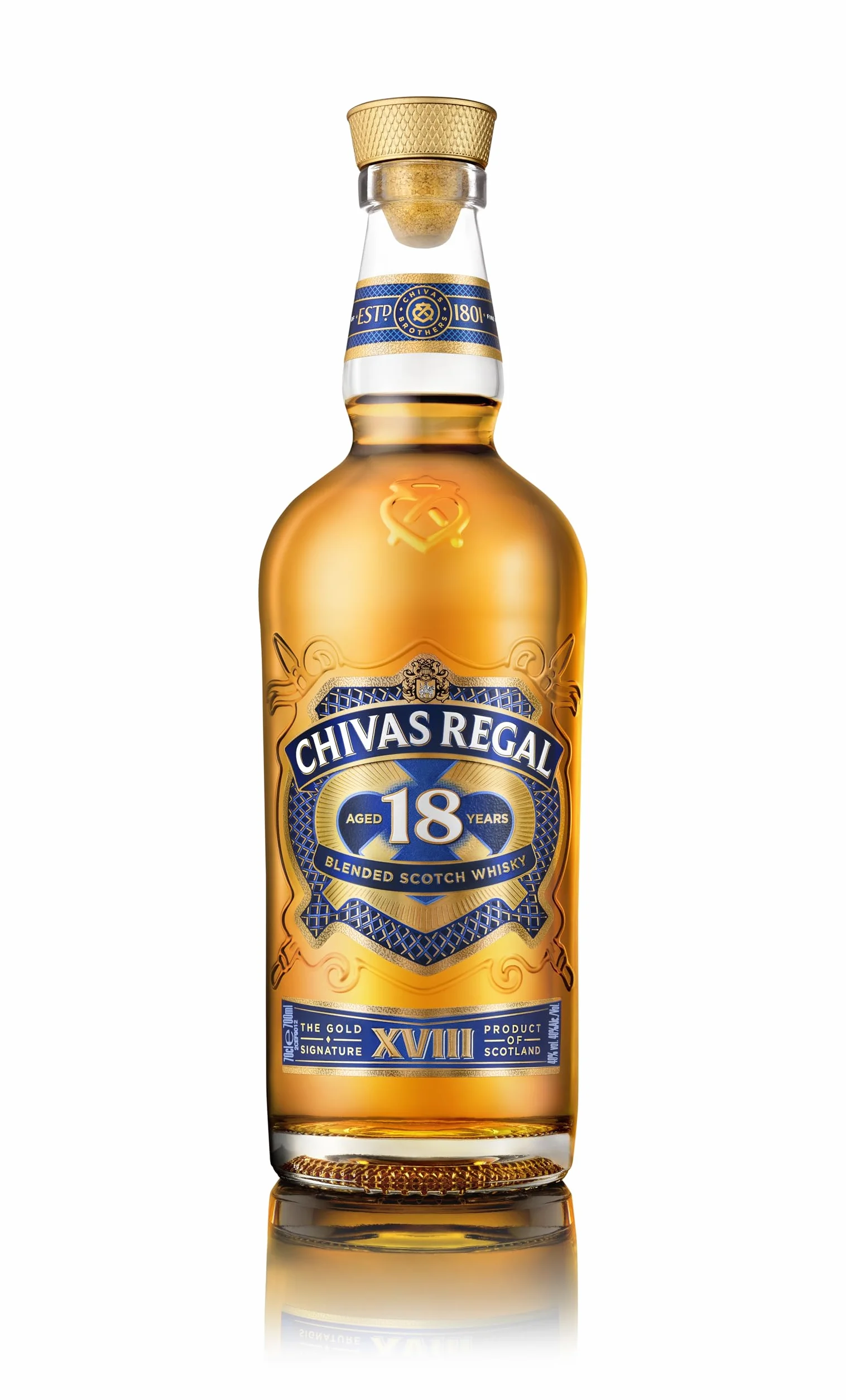 Chivas Regal 18 años Whisky Escocés de Mezcla Premium, 700 ml
