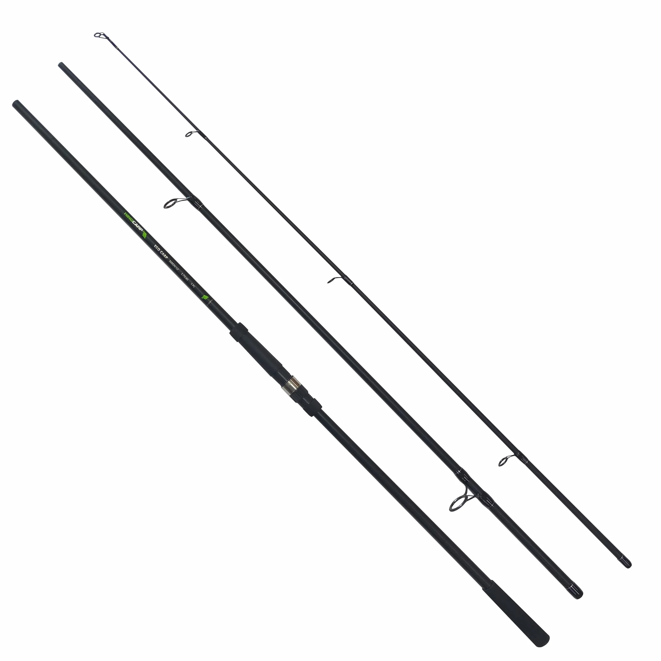 Caña de pescar 3,6 m 3 piezas curva de prueba 1,2 kg para pesca de fondo lucio lubina