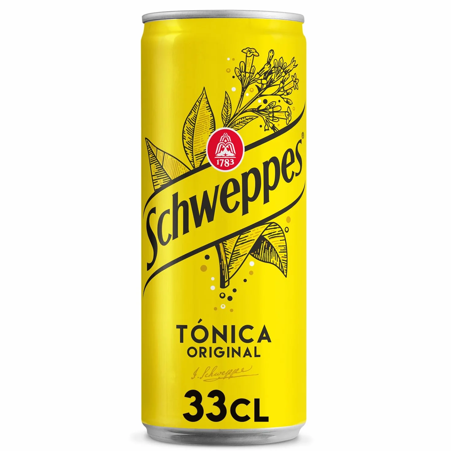 Schweppes Tónica Original, Bebida Refrescante - Lata, Pack 24 x 33 cl