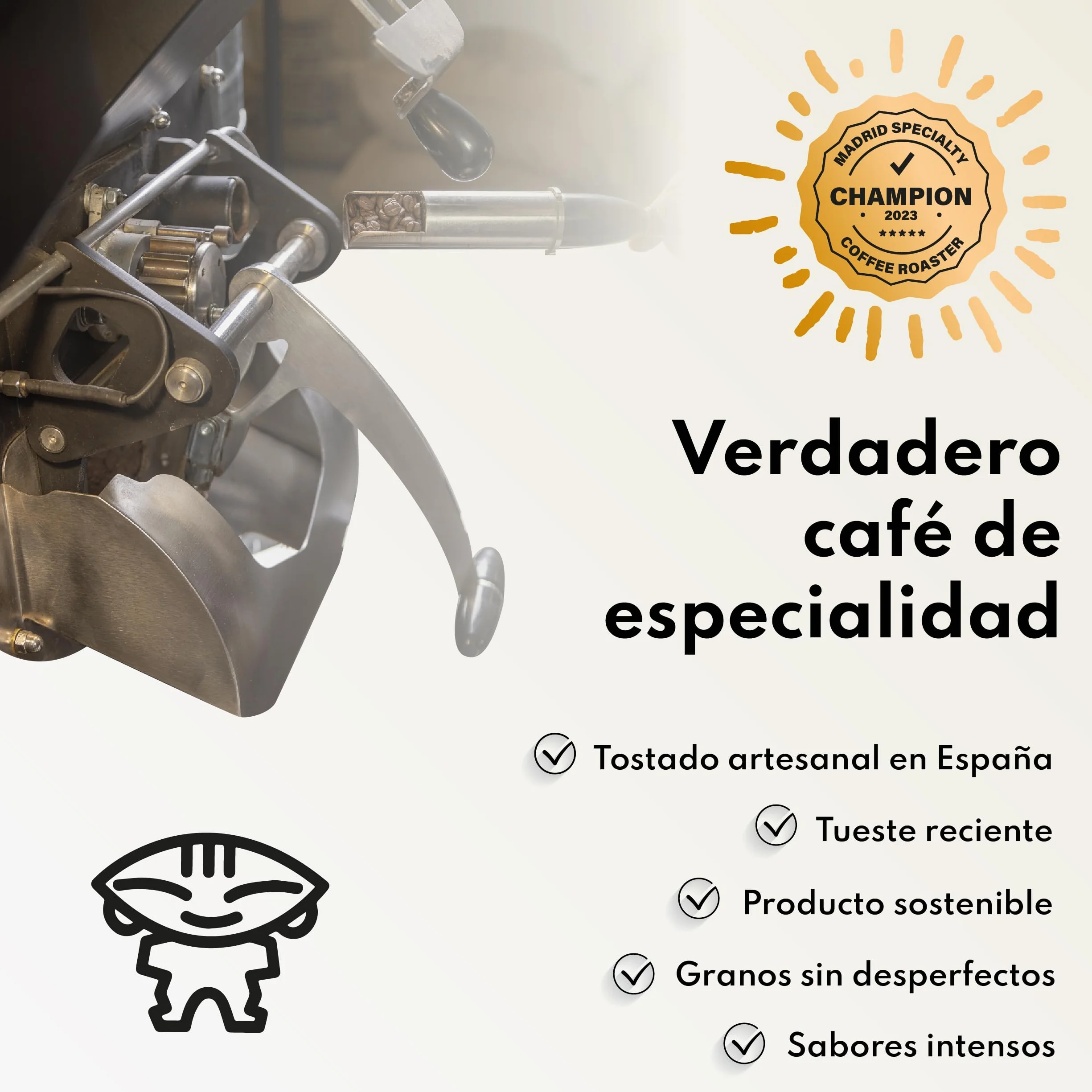 Café de especialidad en grano de Etiopia Boconó Arábica Tueste Natural 1 kg