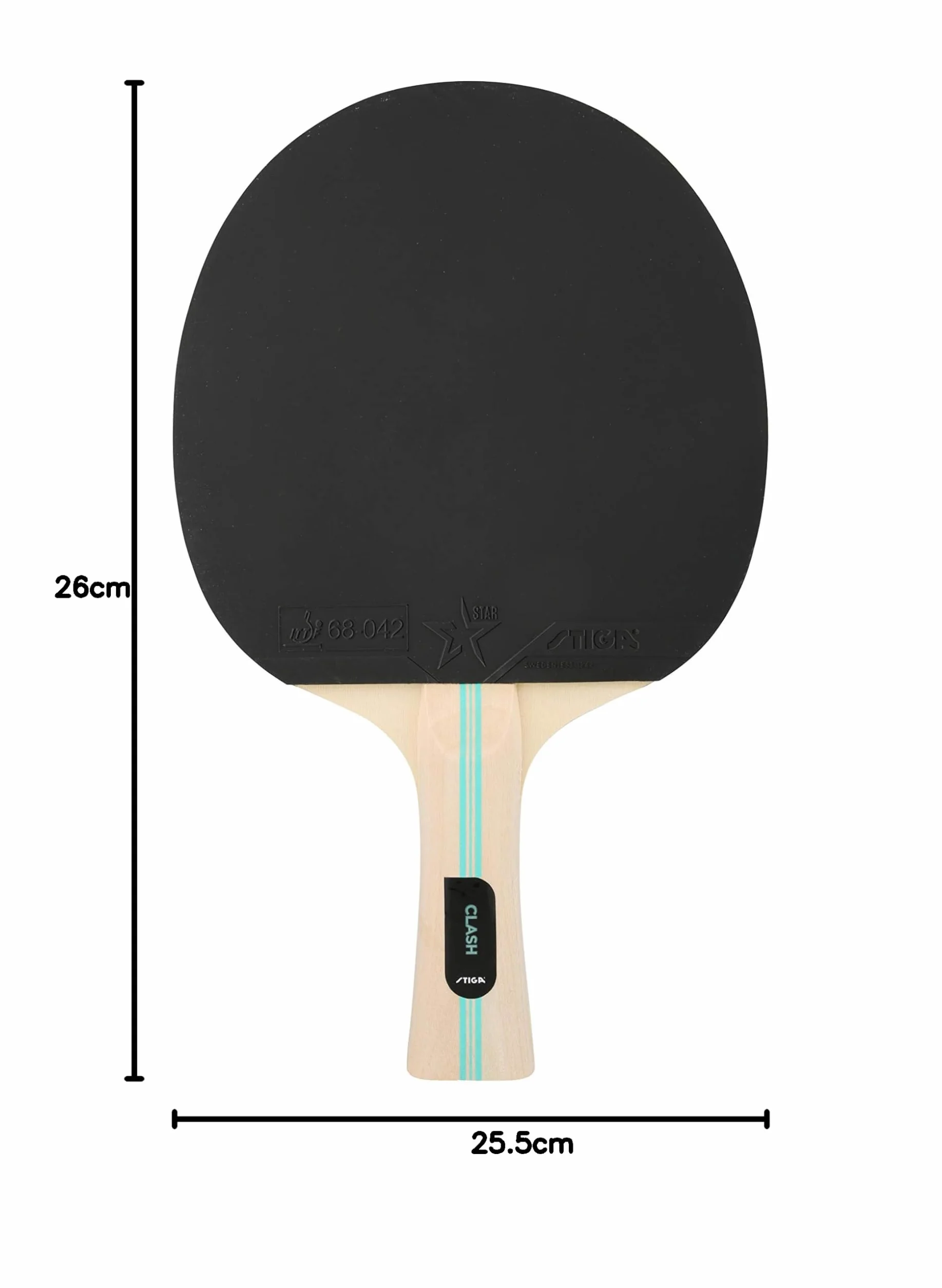 STIGA Hobby Clash Pala de Ping Pong, Negro/Rojo