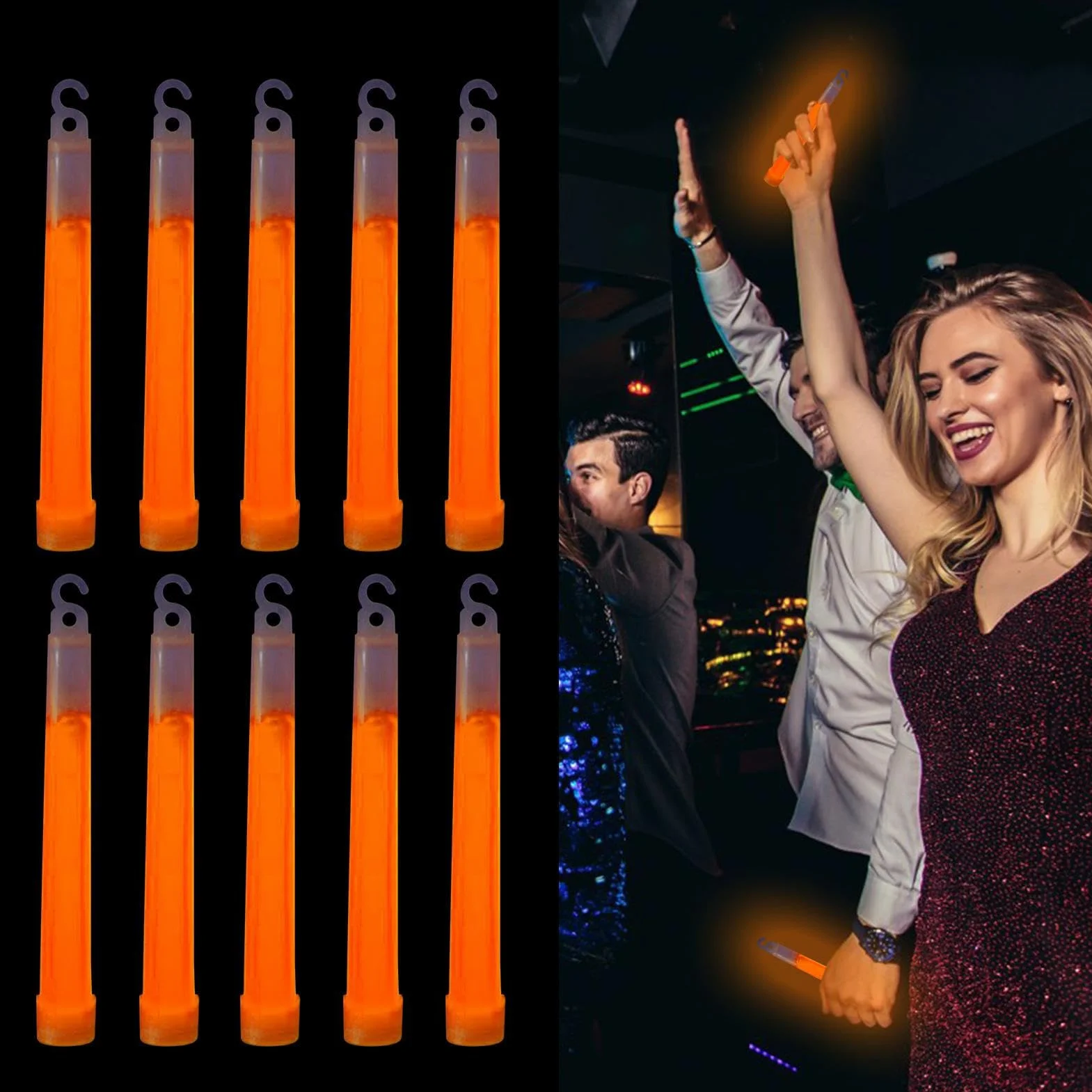 Bastones Luminosos Brillantes para Fiestas, Glowsticks para Bodas, Raves, Conciertos