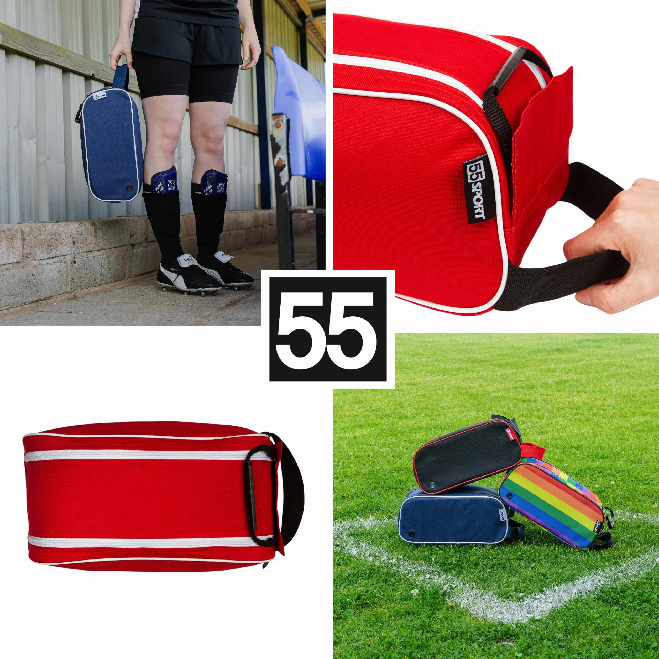 Bolsa clásica para botas de fútbol roja