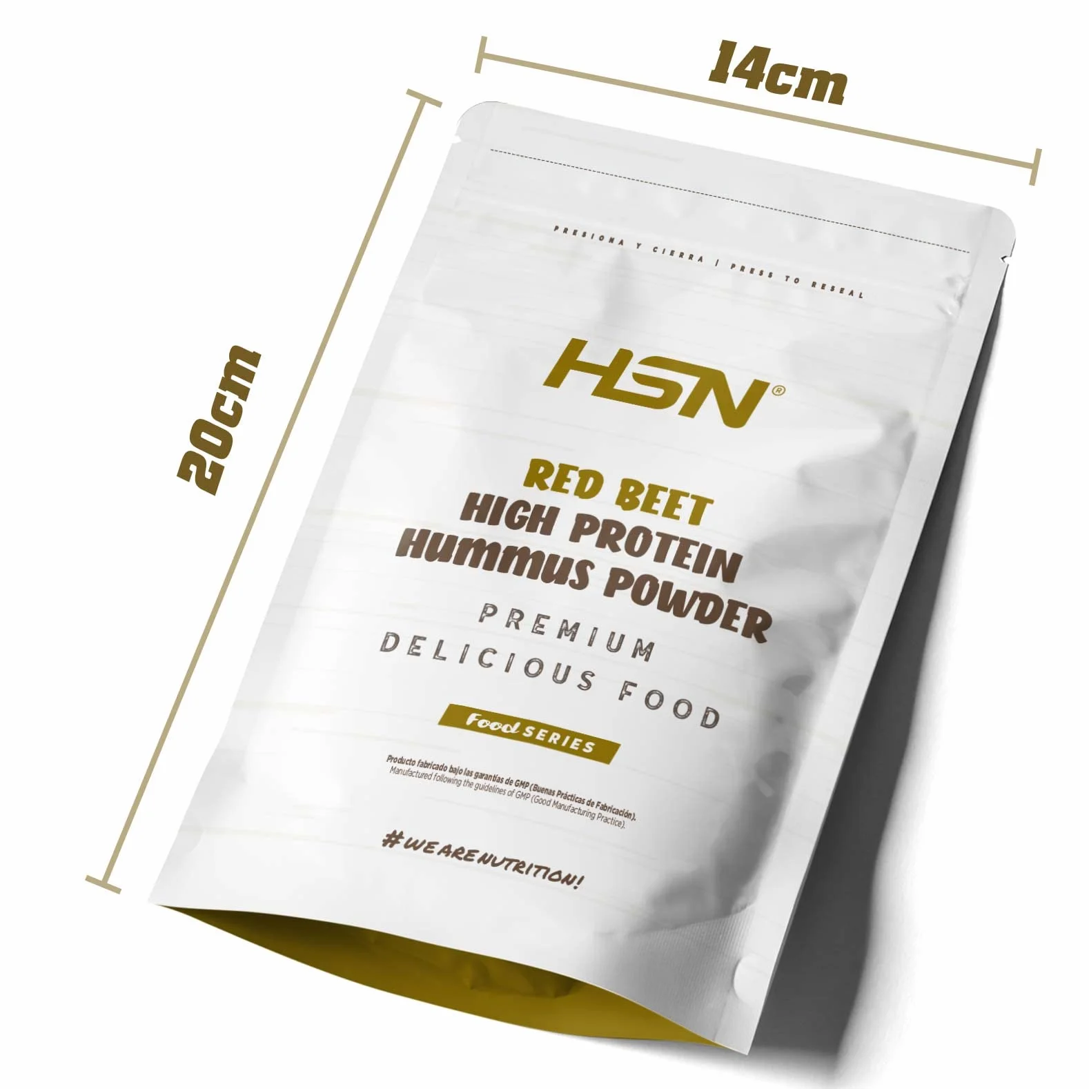 Hummus en Polvo HSN Garbanzo y Remolacha Roja 150 g 5 Tomas Alto en Proteínas No-GMO Vegano Sin Gluten