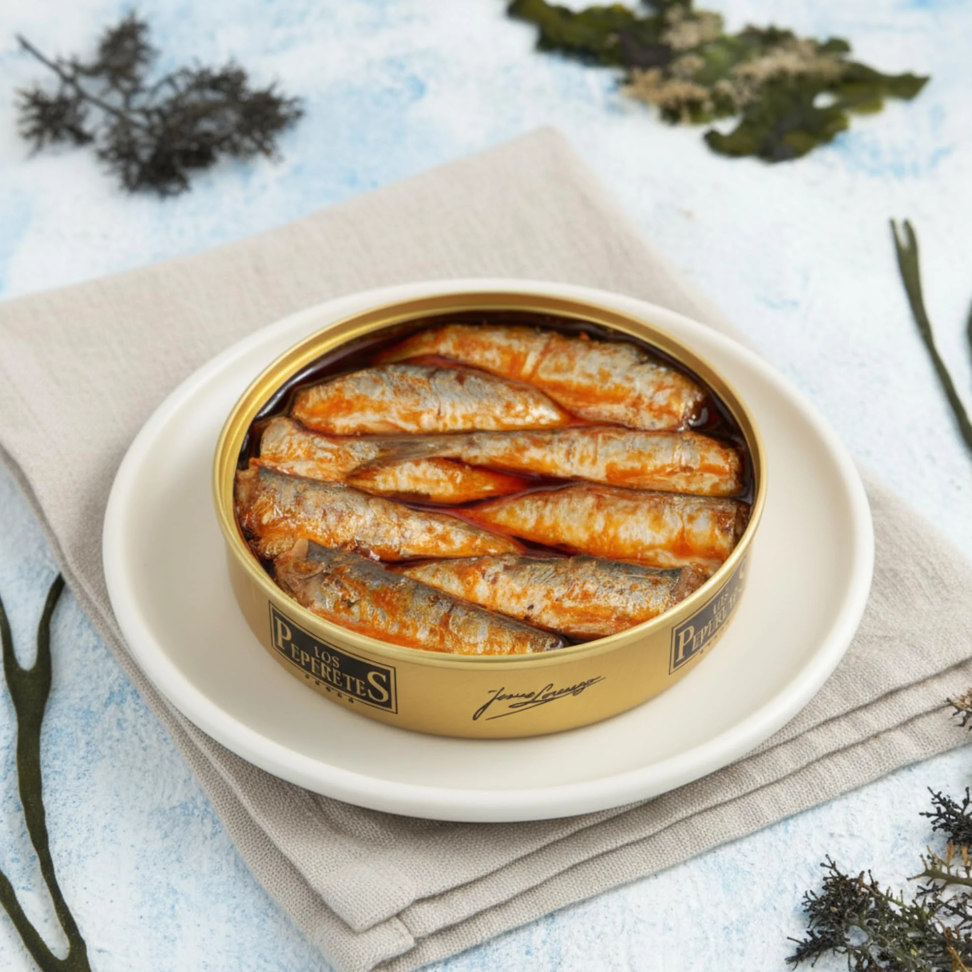 LOS PEPERETES x3 Lata Sardinillas en Escabeche 120 g | Sardinas Pequeñas Gourmet Gallegas | Conserva Artesanal en Aceite de Oliva y Vinagre | Pescado Azul del Atlántico | Sabor Tradicional de Galicia