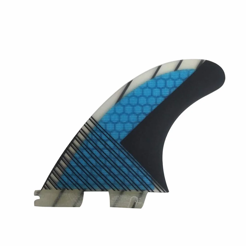Topways Juego de Aletas para Tabla de Surf Fibra de Vidrio Panal de Abeja 3 Unidades FCS II G5 M