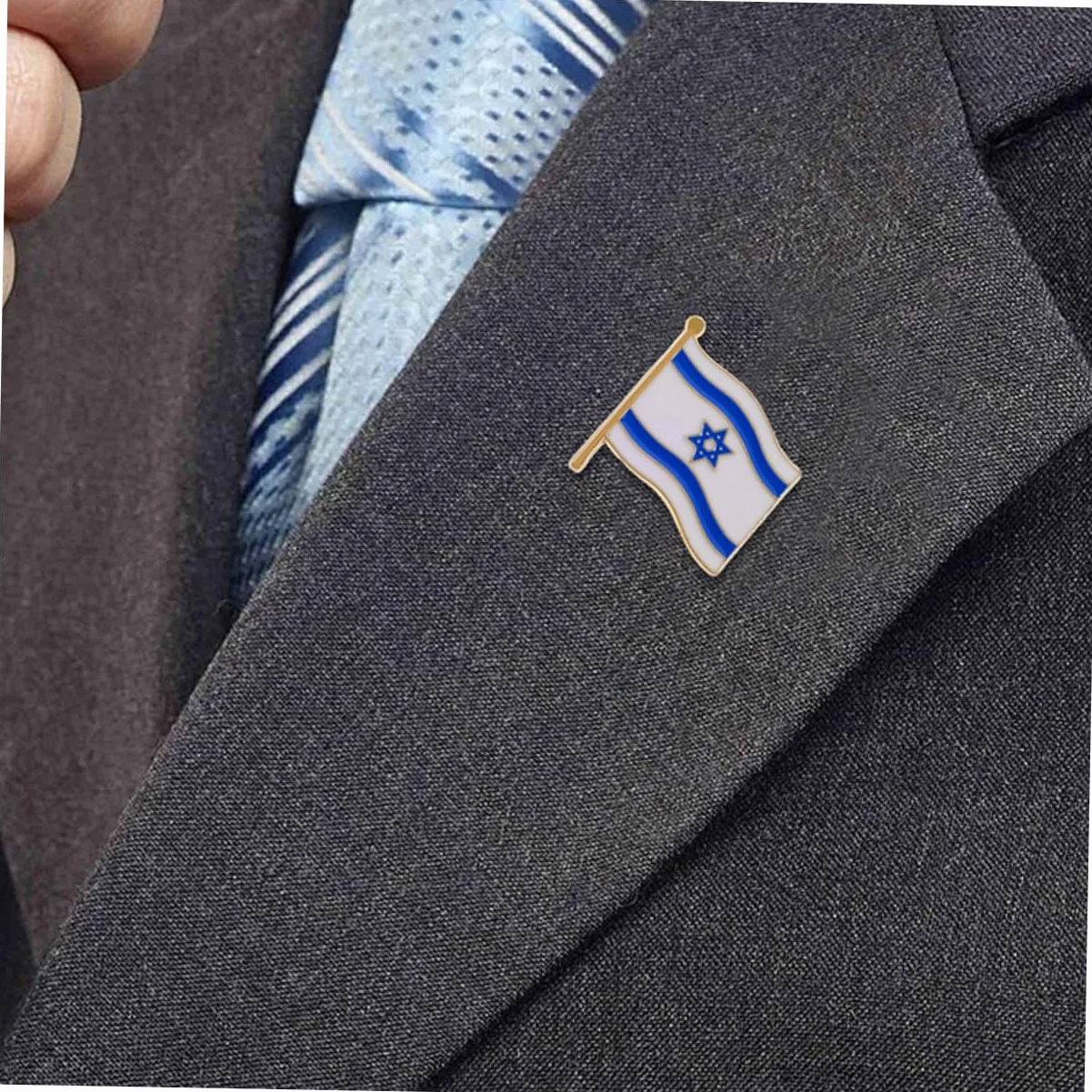 ibasenice Broches de Aleación Bandera de Israel Set de 3