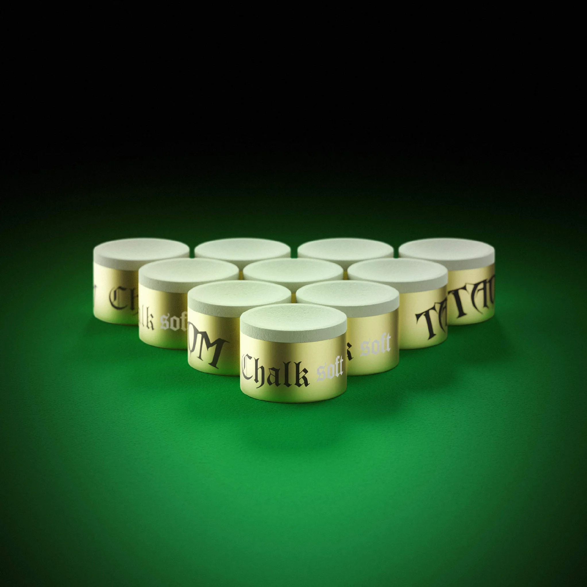 Taom Soft Green Snooker Chalk para puntas de taco de billar