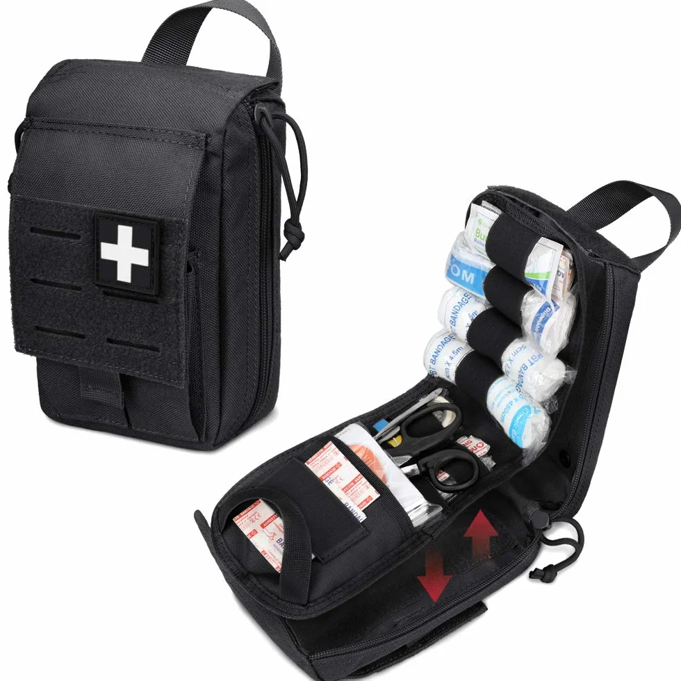 WYNEX Bolsa táctica primeros auxilios diseño cortado láser Molle EMT IFAK supervivencia organizadora médica emergencia
