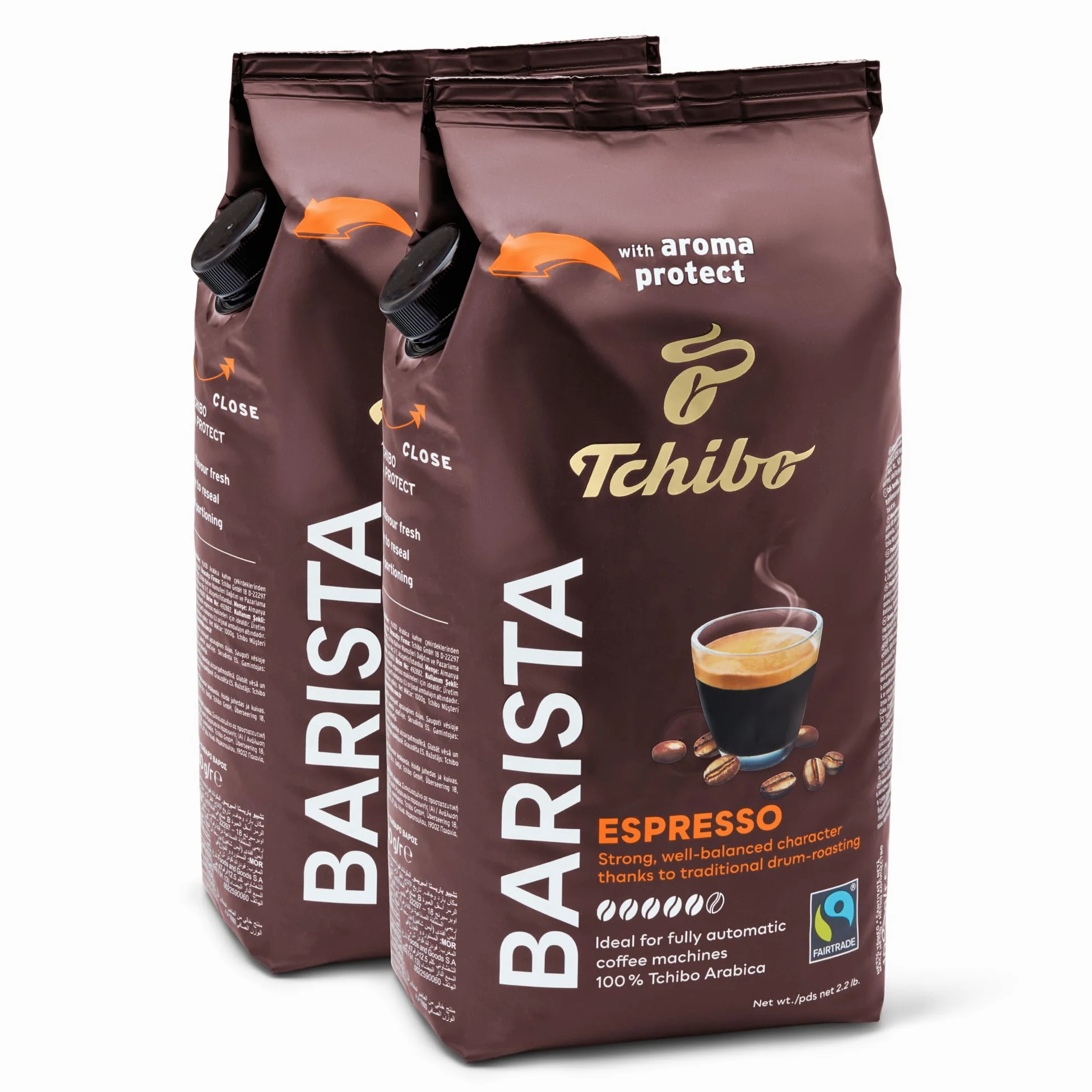 Tchibo Barista Espresso Beans, 38.5 onzas (paquete de 2)